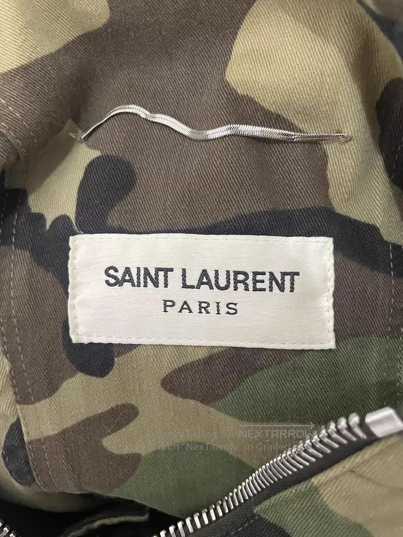 Saint Laurent Paris Saint Laurent Paris Military Green Camo Embroidered Rocket Size US M / EU 48-50 / 2 - 8 Thumbnail