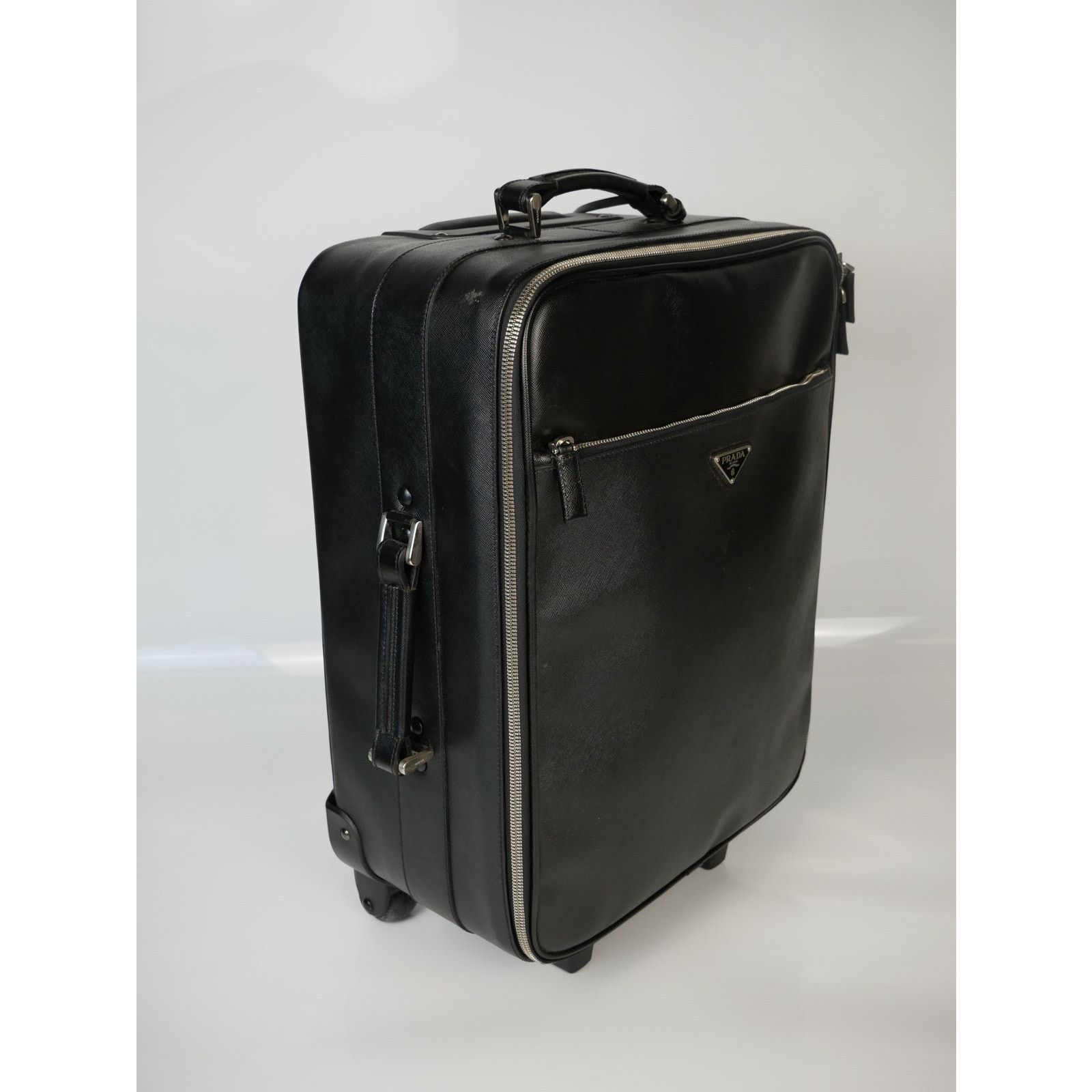 Prada Saffiano Leather Trolley Rolling Luggage Size ONE SIZE - 4 Thumbnail