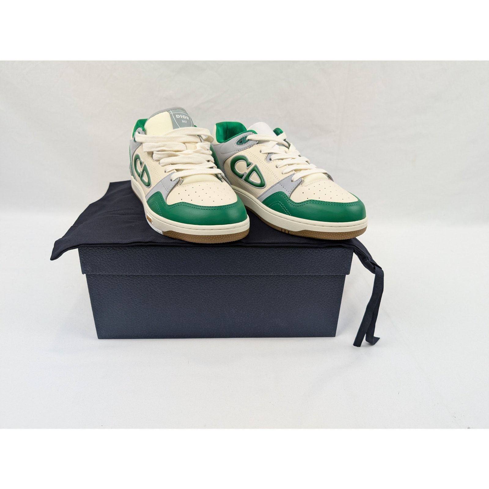 Dior o1rshd1 M-B57 LT Calf Sneakers in Grey/Green Size US 8 / EU 41 - 18 Thumbnail