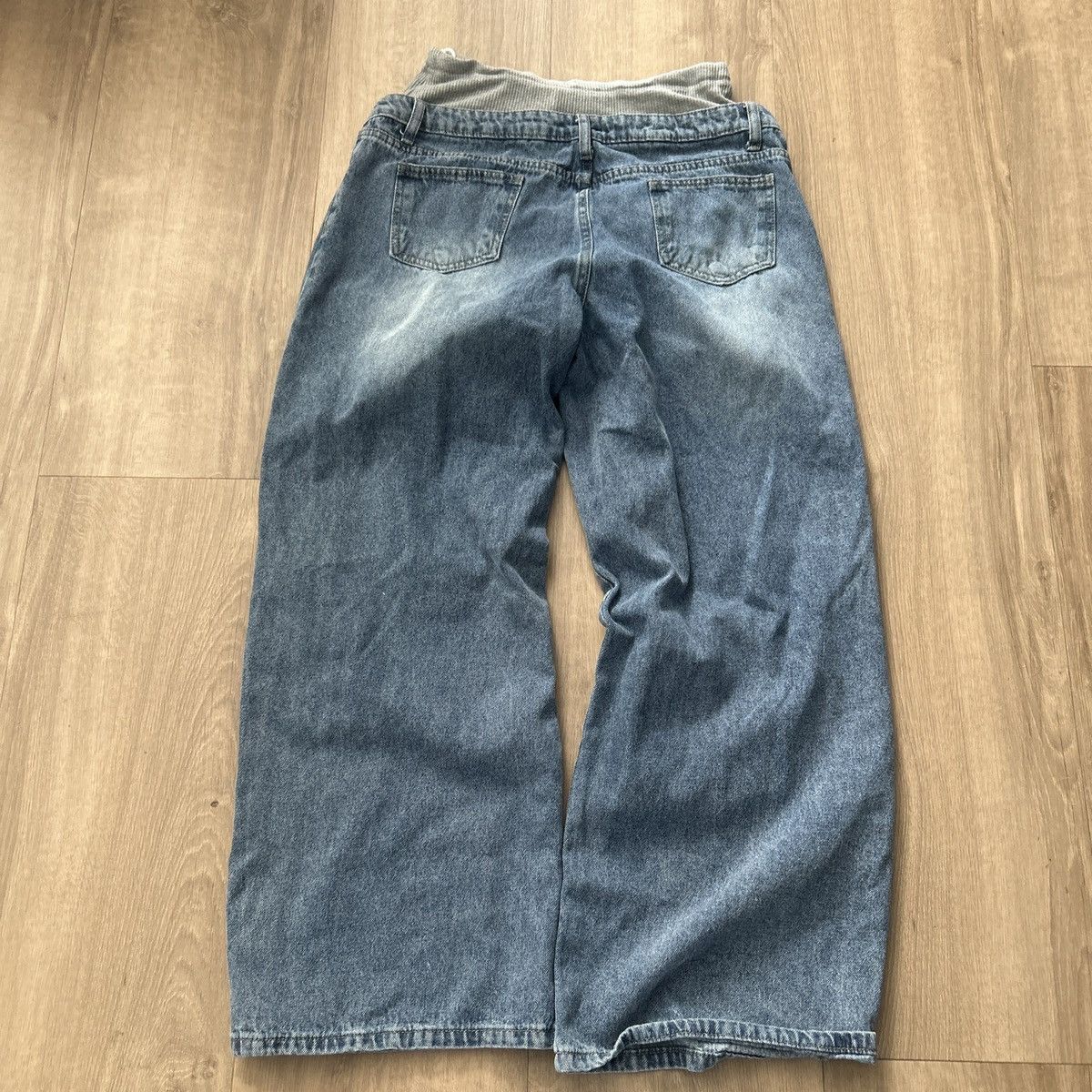 Other Light blue jeanunique layered waistband and wide-leg design, Size 34" / US 12 / IT 48 - 3 Thumbnail
