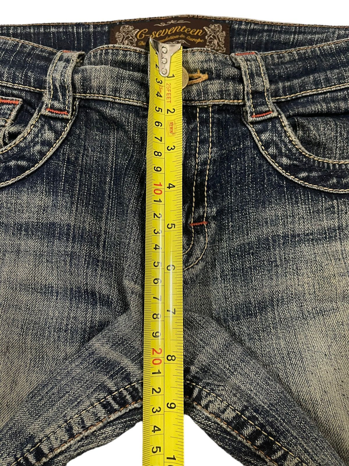 If Six Was Nine Vintage Japanese Brand Blue Wash Distress Style Flare Jeans Size US 30 / EU 46 - 12 Thumbnail