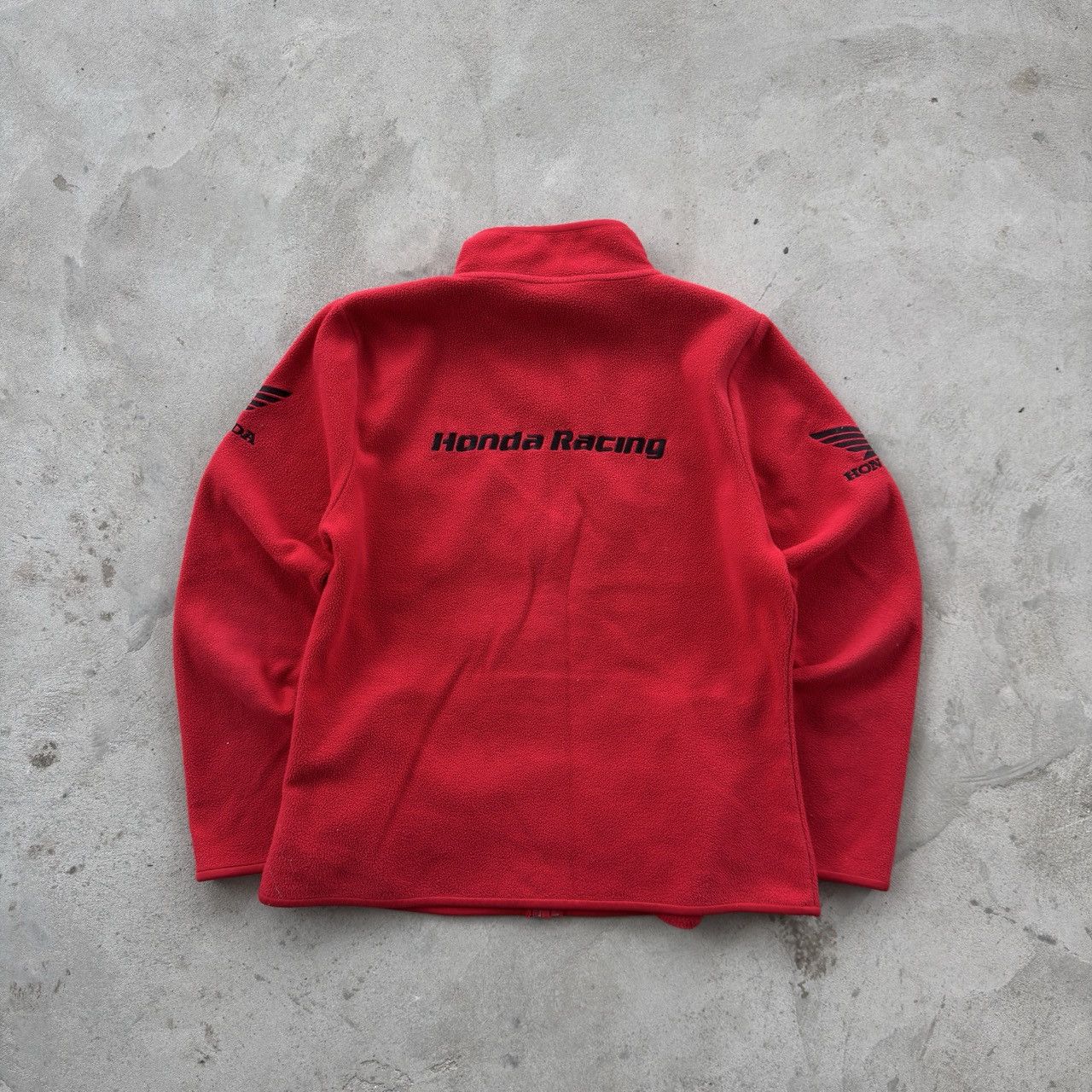 Honda Vintage 90s Honda Racing Fleece Full Zip Jacket Size L / US 10 / IT 46 - 2 Thumbnail