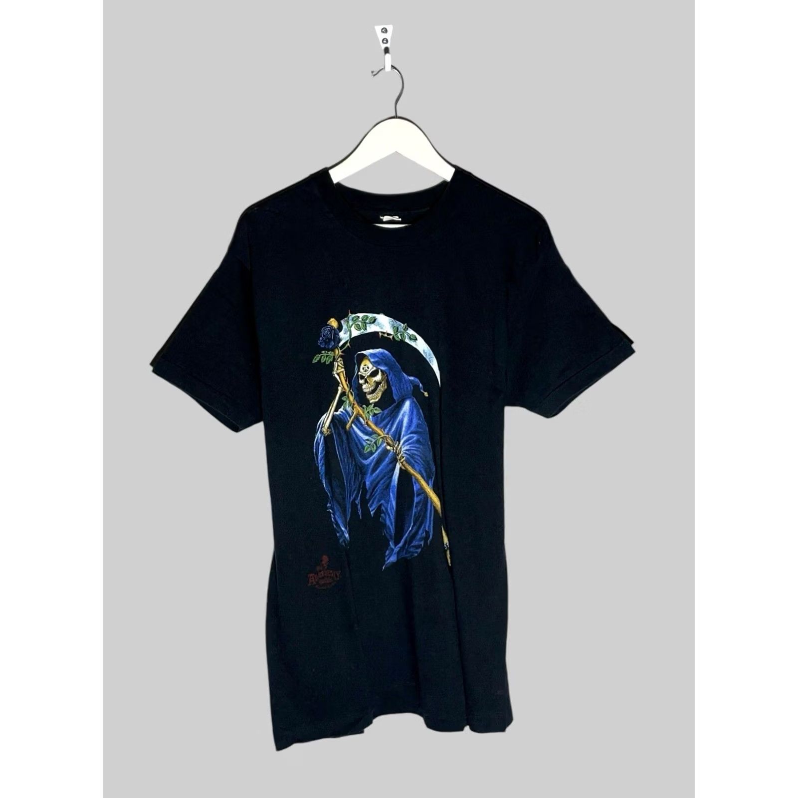 Vintage VINTAGE Grim Reaper Alchemy Gothic Battle Screen Stars T-Shirt Screen Stars Men Short Sleeve Crew Neck Black Cotton Graphic Print XS S M L XL Size US S / EU 44-46 / 1 - 2 Thumbnail