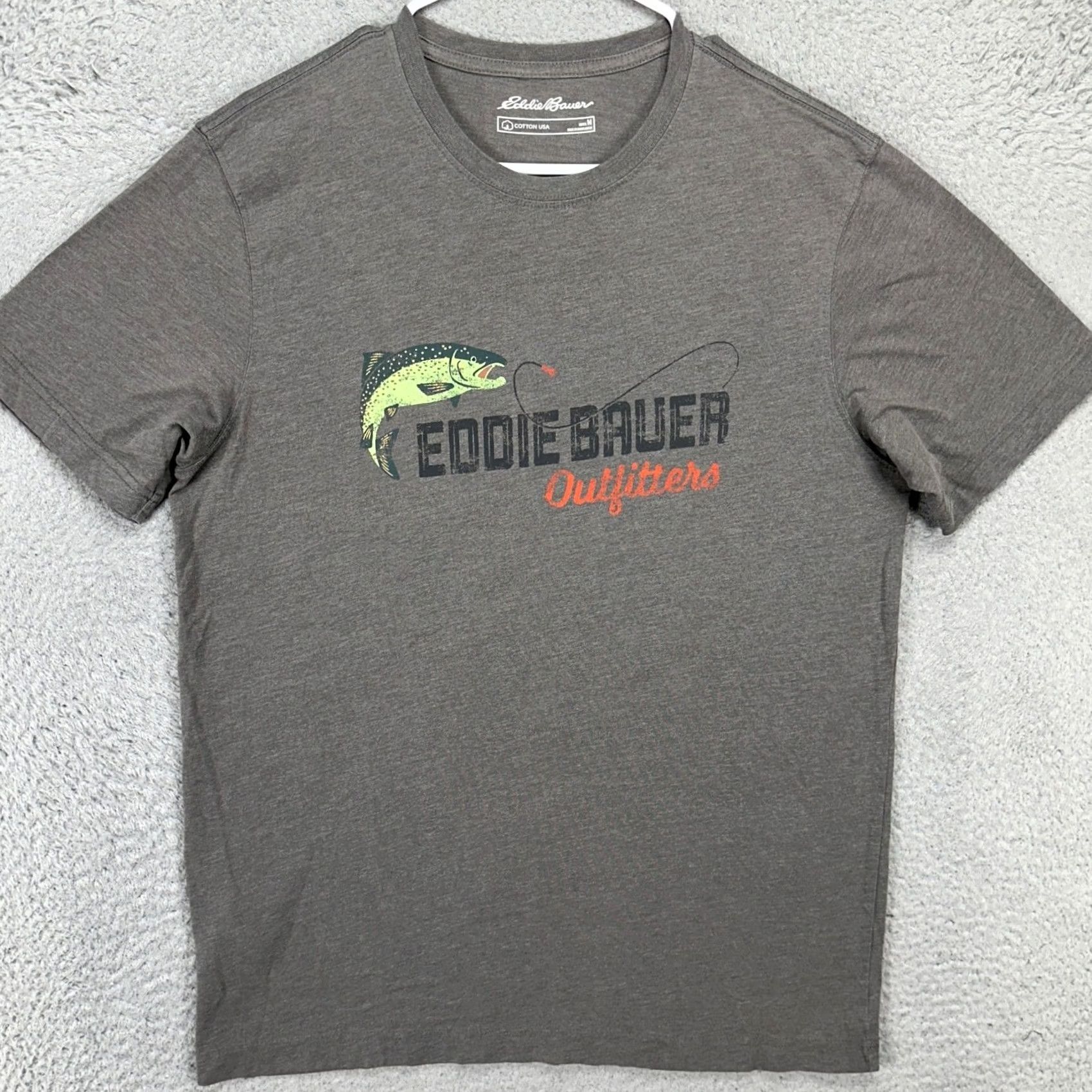 Eddie Bauer Eddie Bauer Outfitters T-Shirt Tee Men Medium Gray Fishing Crewneck Short Sleeve Size US M / EU 48-50 / 2 - 3 Thumbnail