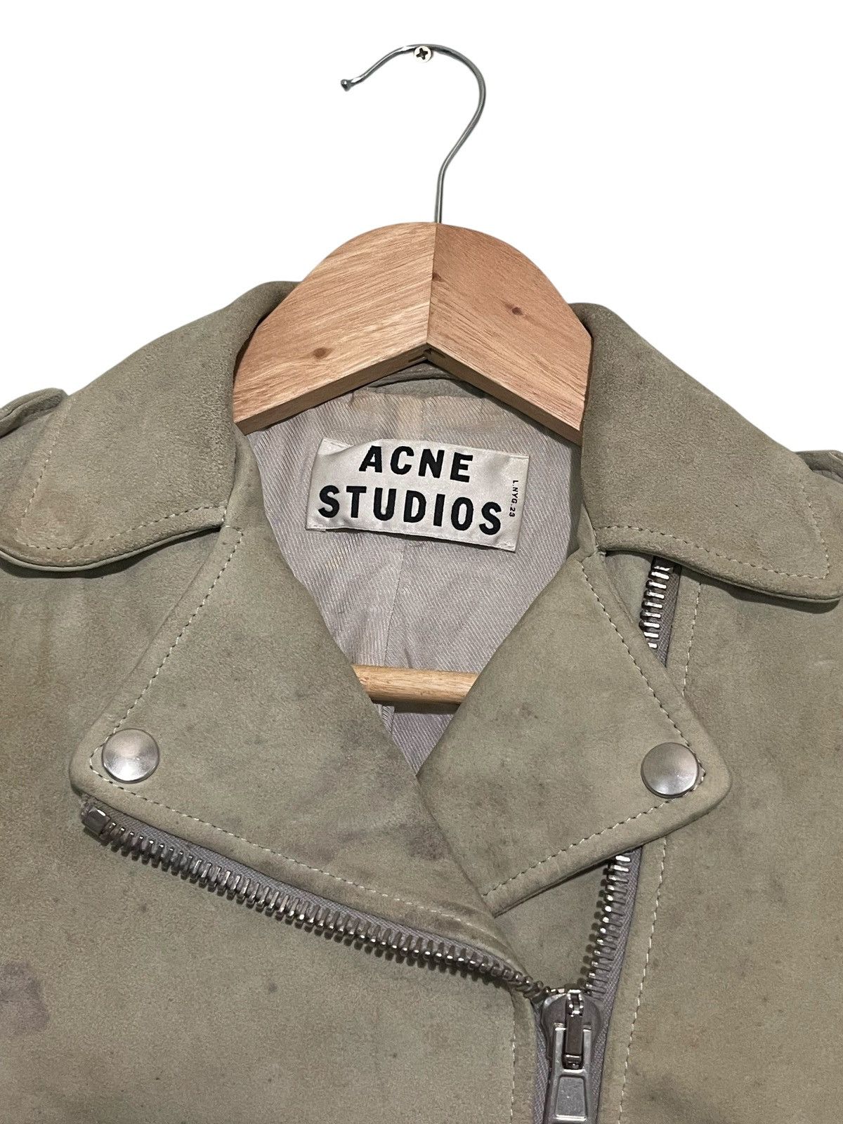 Acne Studios ACNE STUDIOS Suede Biker Jacket Size US S / EU 44-46 / 1 - 8 Thumbnail
