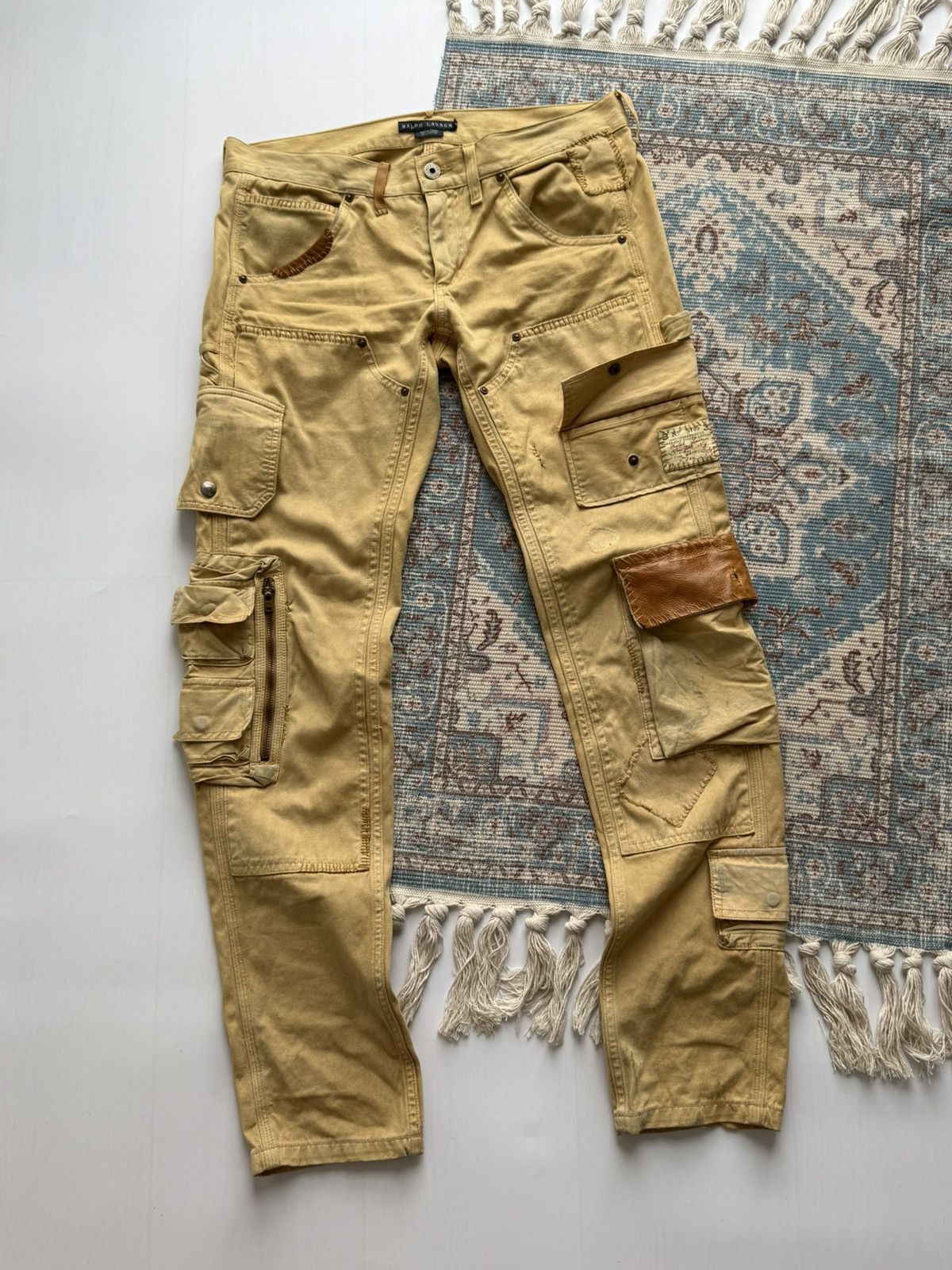 Ralph Lauren Archive 90s Ralph Lauren Canoeing Athletic Multipocket Pants Size US 29 - 1 Thumbnail