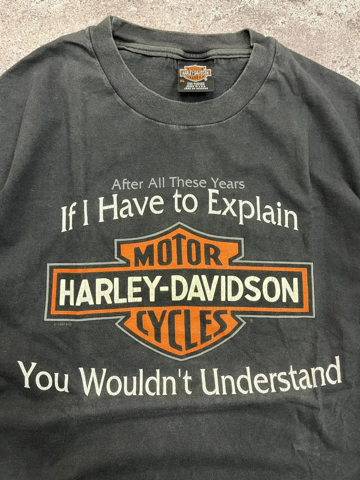 Harley Davidson Harley Davidson Vintage Black T Shirt Size US XL / EU 56 / 4 - 3 Thumbnail