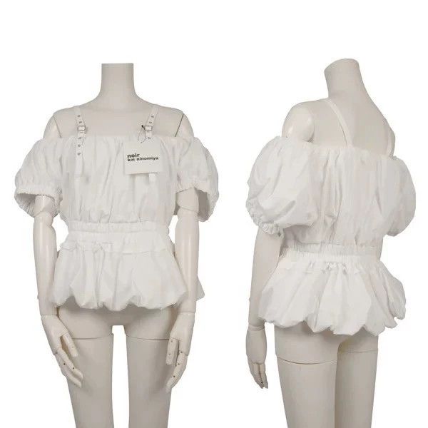 Comme des Garcons COMME des GARCONS White Off-Shoulder Top Size US XS / EU 42 / 0 - 1 Thumbnail