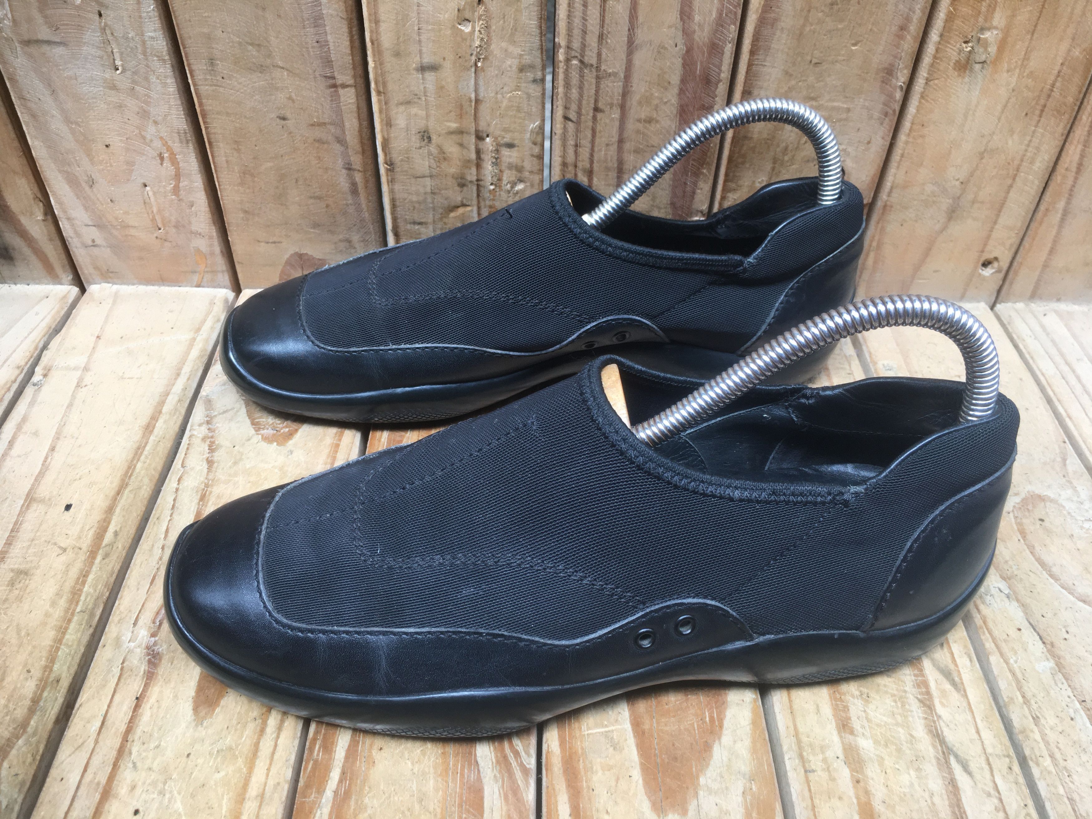 Prada Prada fabric Leather flat shoes EUR 38 Size US 8 / IT 38 - 8 Thumbnail