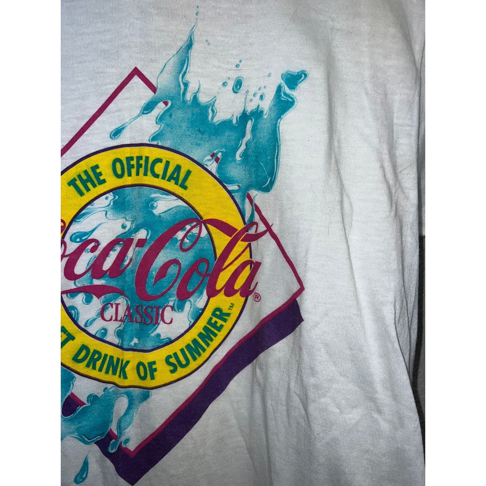 Vintage Vintage Coca Cola Shirt Soft Drink Of Summer Coke Tee 80s M Size US S / EU 44-46 / 1 - 4 Thumbnail