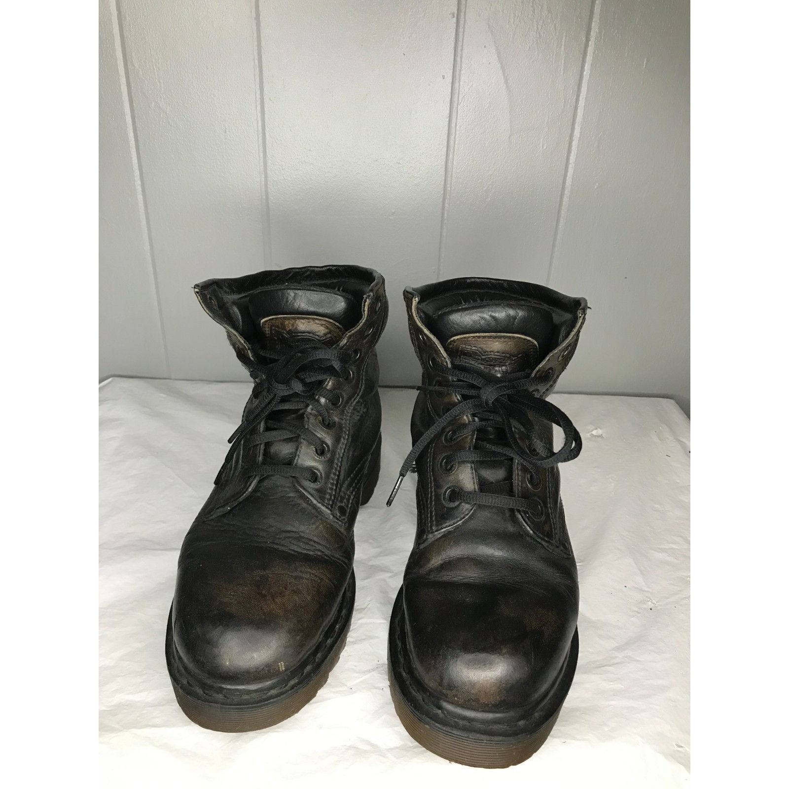 Dr. Martens Vintage Dr. Doc Martens Brown Black Patina 1460 Made in Engl Size US 7 / IT 37 - 4 Thumbnail