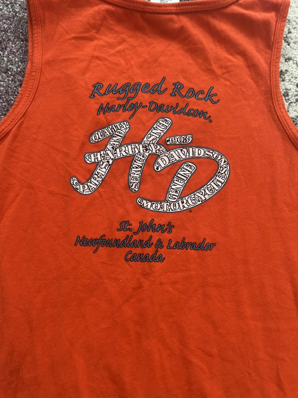 Harley Davidson Harley-Davidson “Rugged Rock” Skull Graphic Tank – Bold Red Size XL / US 12-14 / IT 48-50 - 6 Thumbnail