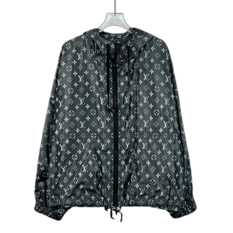 Louis Vuitton Louis Vuitton Black Gray Logo Hooded Jacket Size US S / EU 44-46 / 1 - 1 Thumbnail