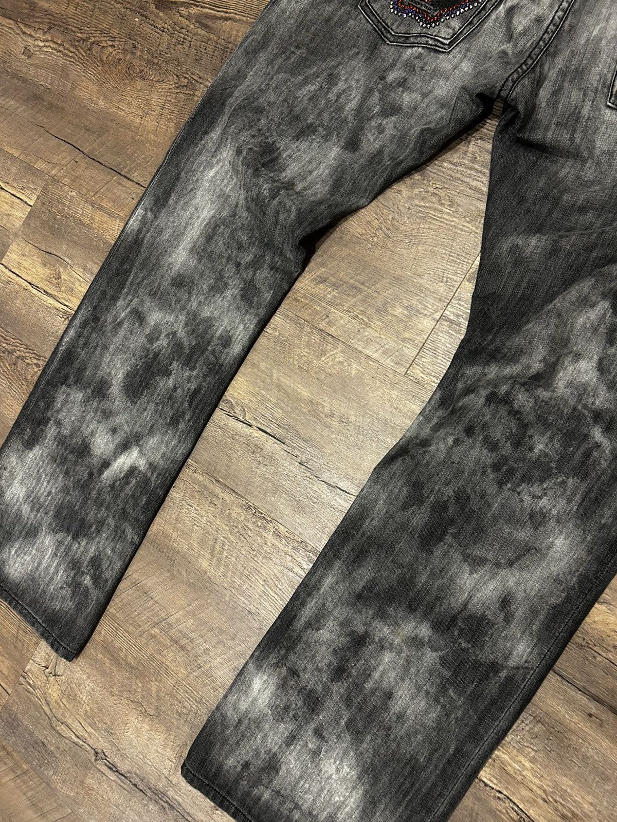 Robins Jeans 🔥 Cherokee Wash Straight Jeans with Custom Crystals 🔥 Size US 40 / EU 56 - 5 Thumbnail
