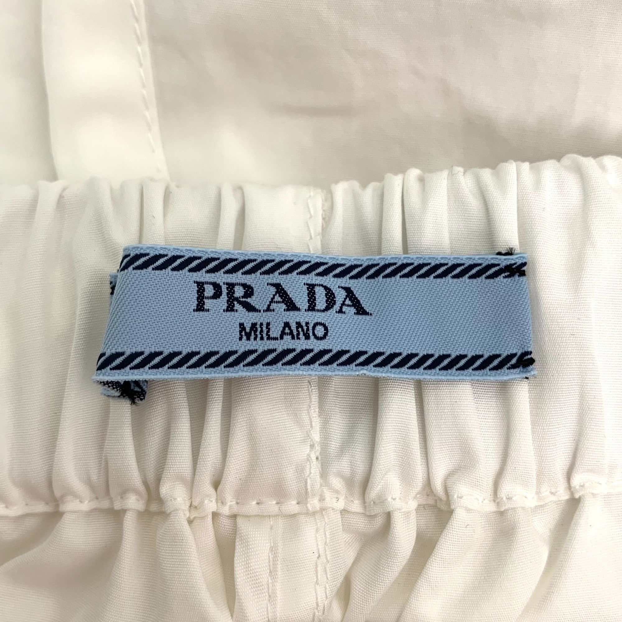 Prada Prada Milano Floral Print Elastic Waist White Shorts Size 38 Size 38" / US 16 / IT 52 - 4 Thumbnail