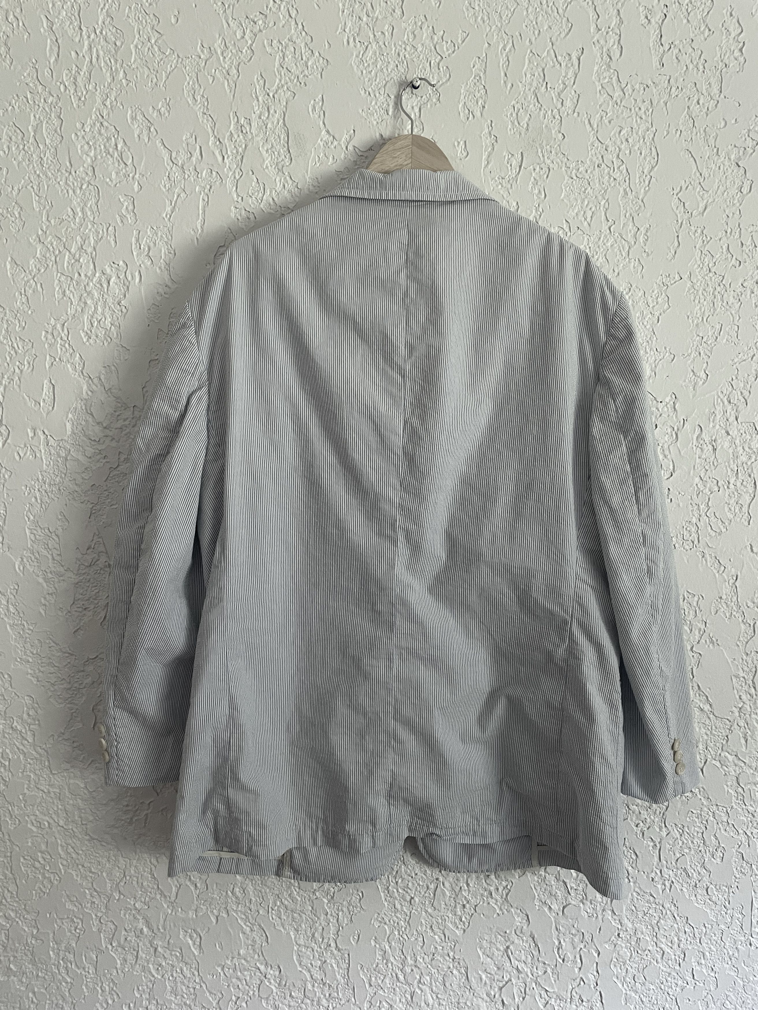 Polo Ralph Lauren 🔥 Polo Ralph Lauren® RARE 80s Seersucker Cotton Blazer Size 44R - 5 Thumbnail
