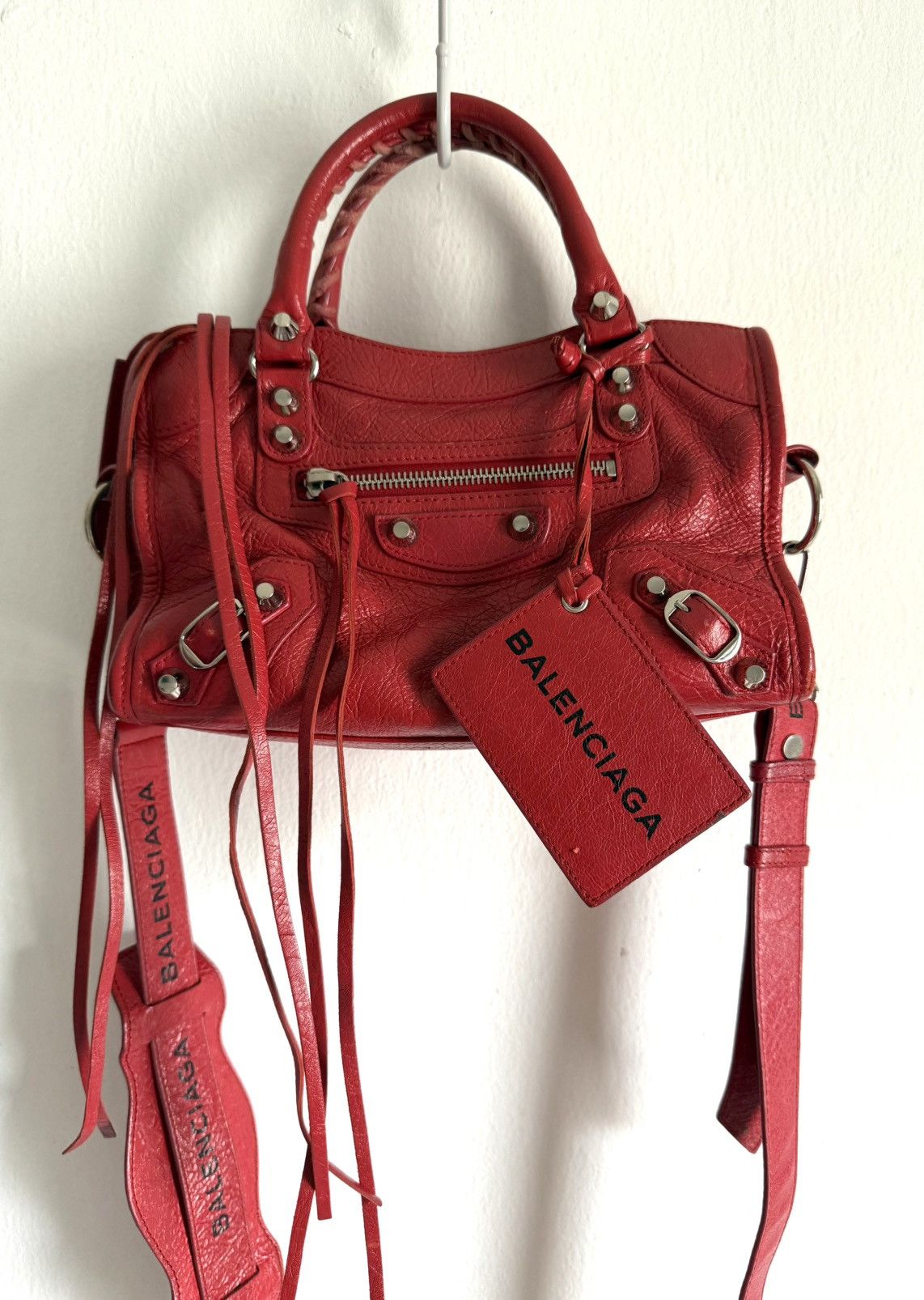 Balenciaga Balenciaga Classic Mini City Red lambskin Shoulder bag Size ONE SIZE - 1 Thumbnail