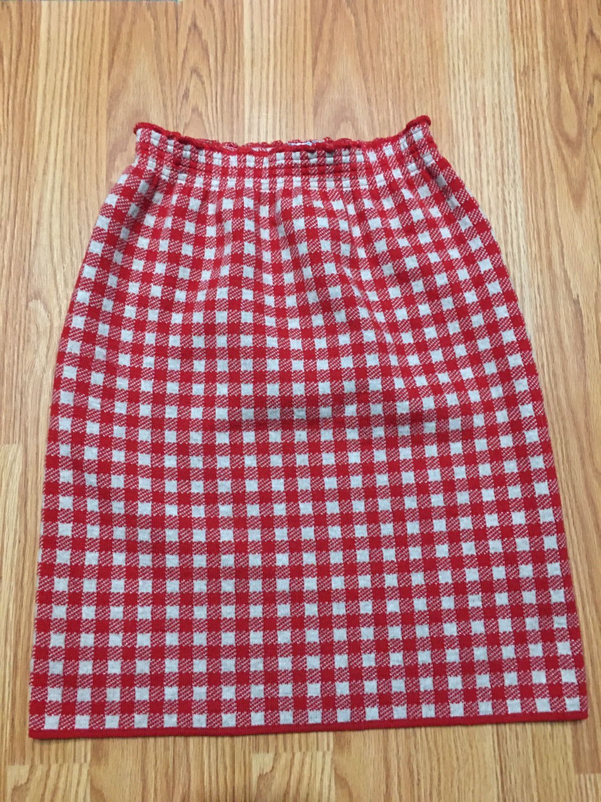 Other MORESI Como Italy Cashmere Red Check Skirt Size S Size 26" / US 2 / IT 38 - 10 Thumbnail
