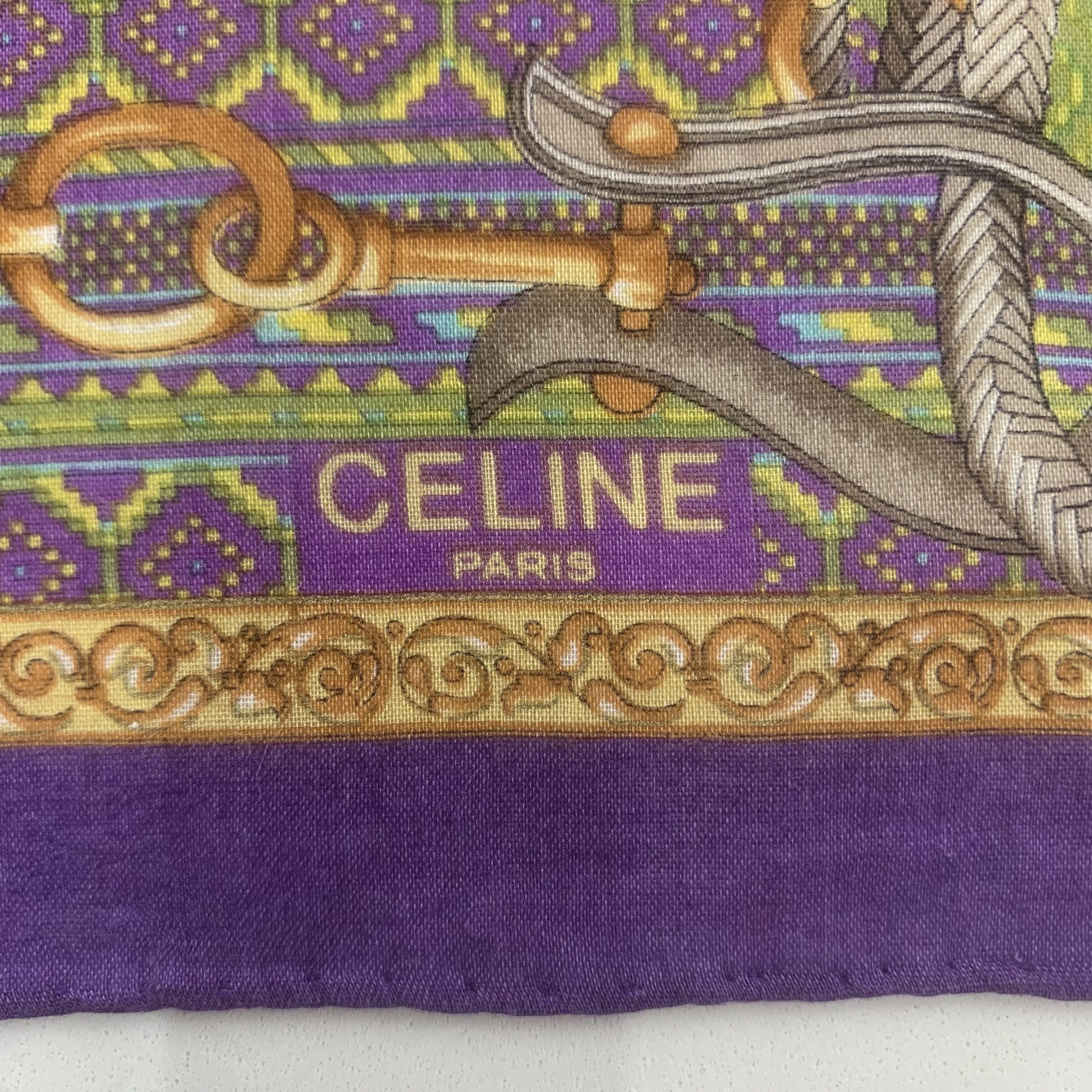 Celine Celine Handkerchief Bandana Neckerchief Square TB3492 Size ONE SIZE - 4 Thumbnail