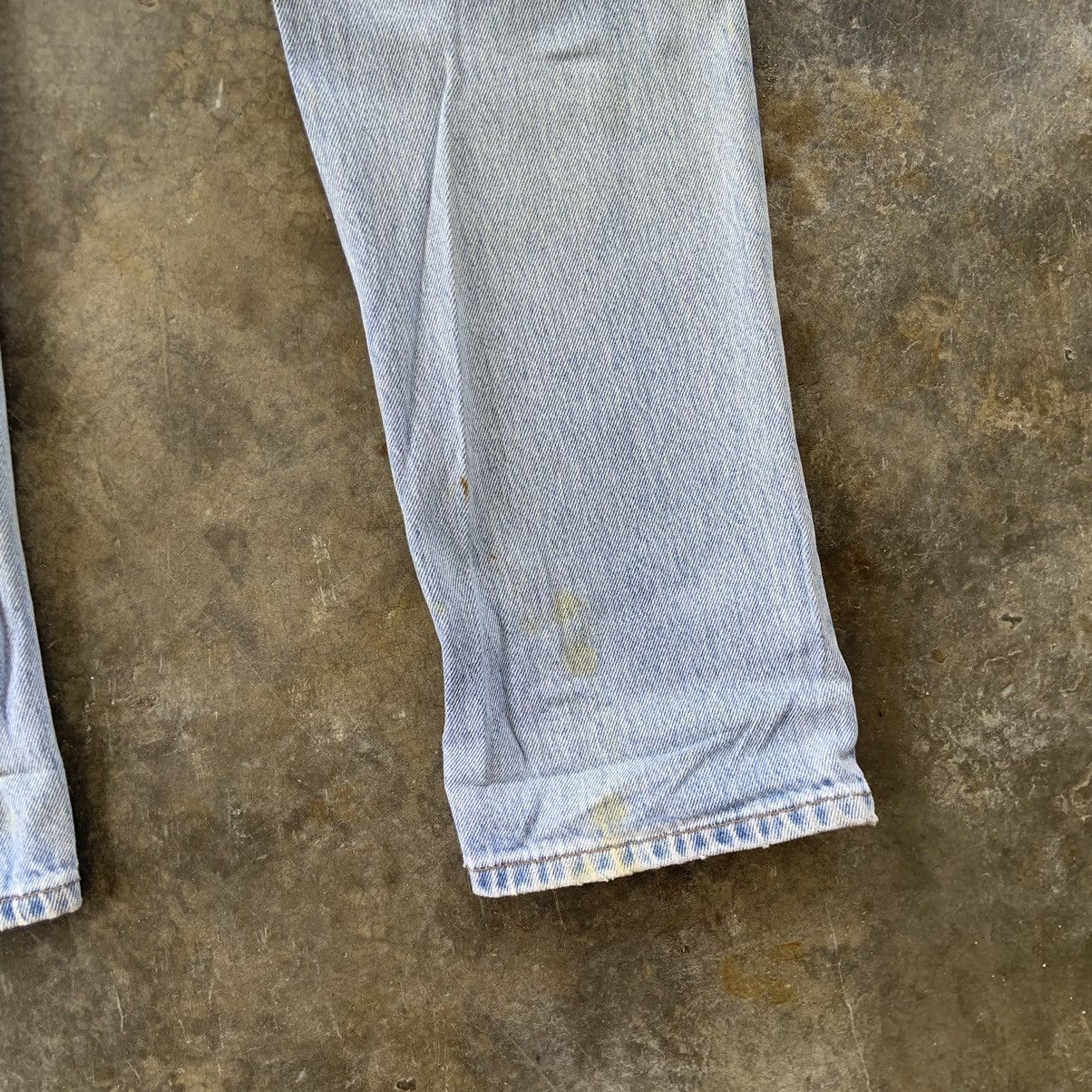 Levi's Vintage Clothing W27” Vintage Levis 501 Denim Blue Pants Distressed Button Size US 27 - 9 Thumbnail