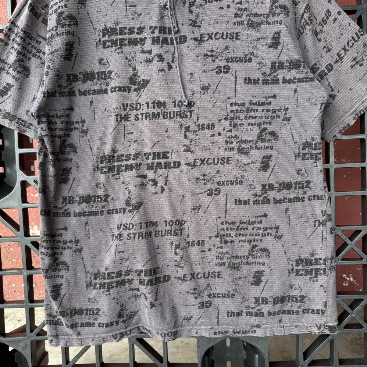 Japanese Brand Lace Tie Neck Excuses Overprint Printed Relaxed Hemp Tee Size US L / EU 52-54 / 3 - 5 Thumbnail