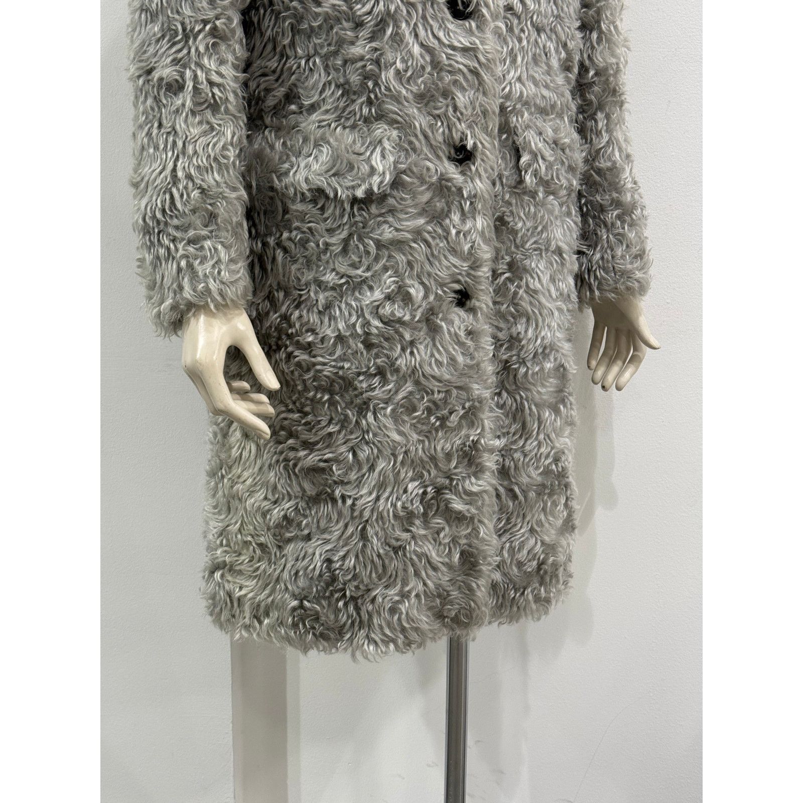 Prada A/W2007 Prada runway faux fur mohair coat Size S / US 4 / IT 40 - 4 Thumbnail