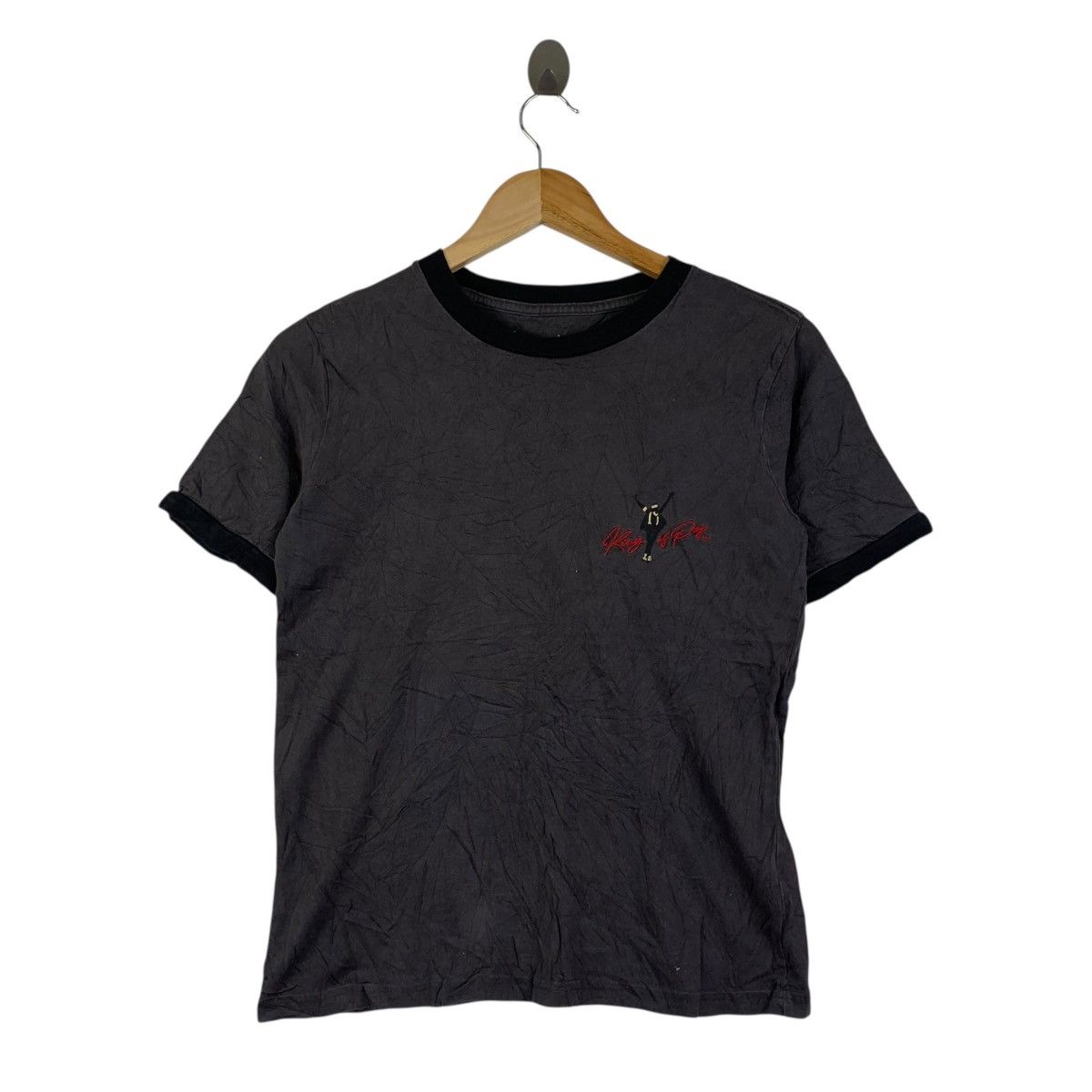 Michael Jackson Michael Jackson King of Pop Tee Vintage Black Ringer Shirt Size US S / EU 44-46 / 1 - 1 Thumbnail