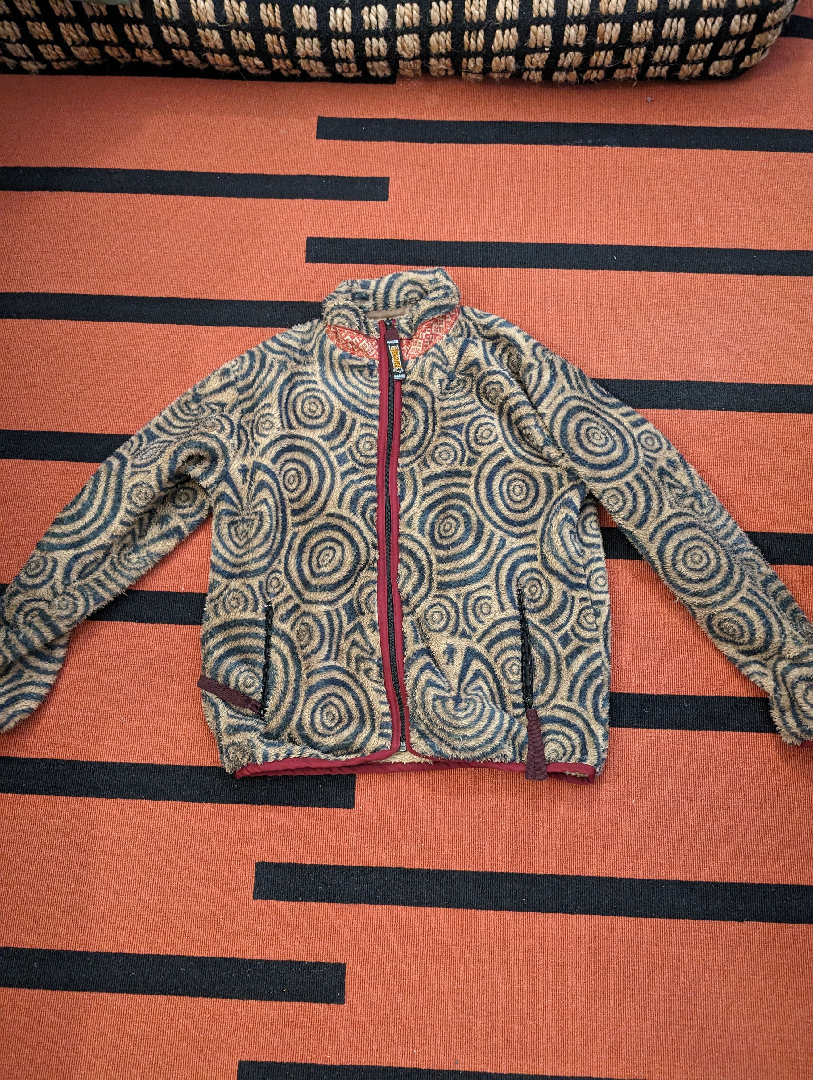 image of Kapital Fleece Jacket OG in Beige, Men's (Size Small)