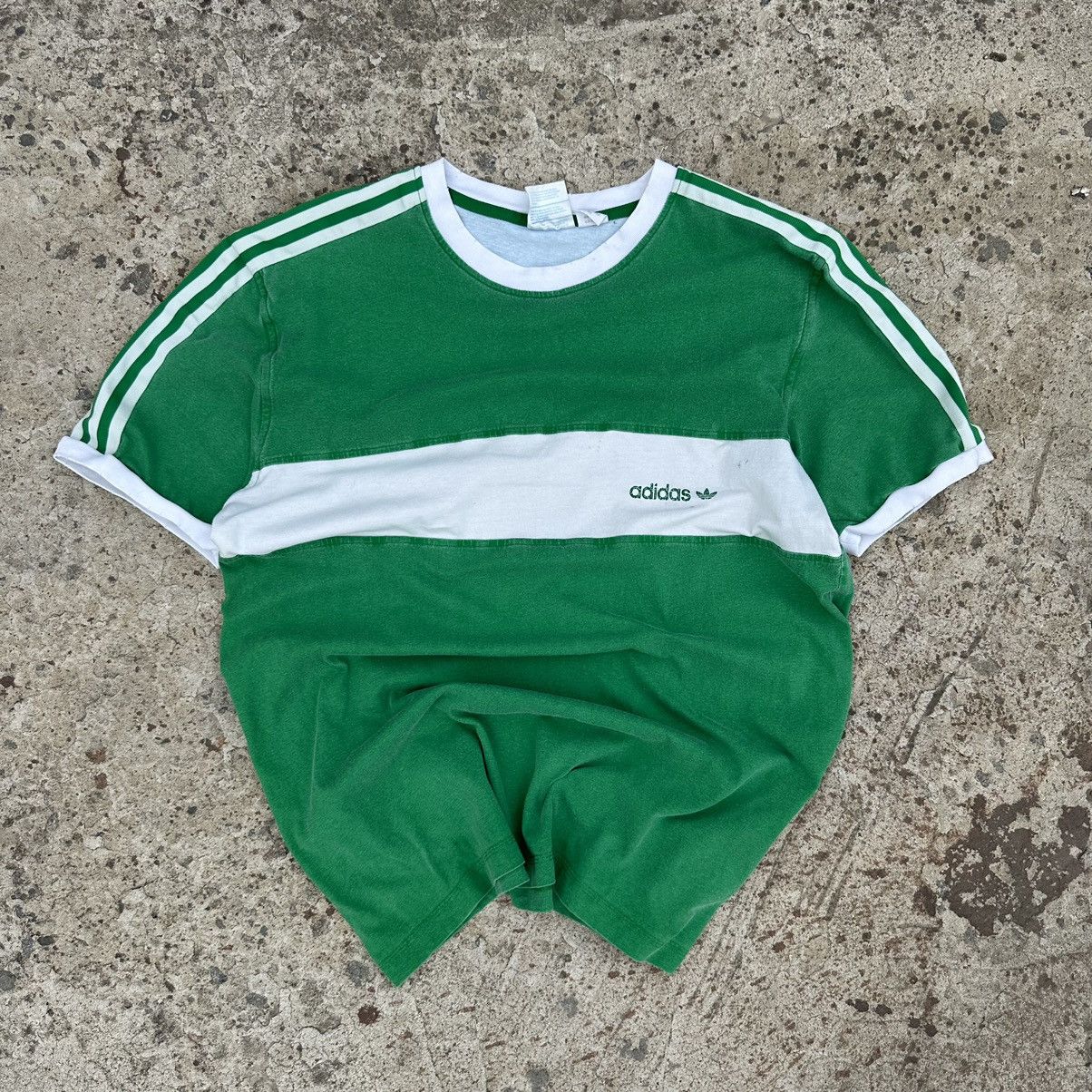 Adidas × Vintage Vintage Adidas Basic Fit T-shirts Green Y2K Style USA Size US XL / EU 56 / 4 - 1 Thumbnail