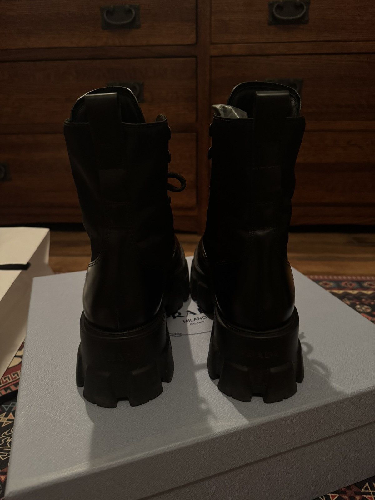 Prada Prada Monolith Combat Boots with pouches Size US 8 / IT 38 - 3 Thumbnail