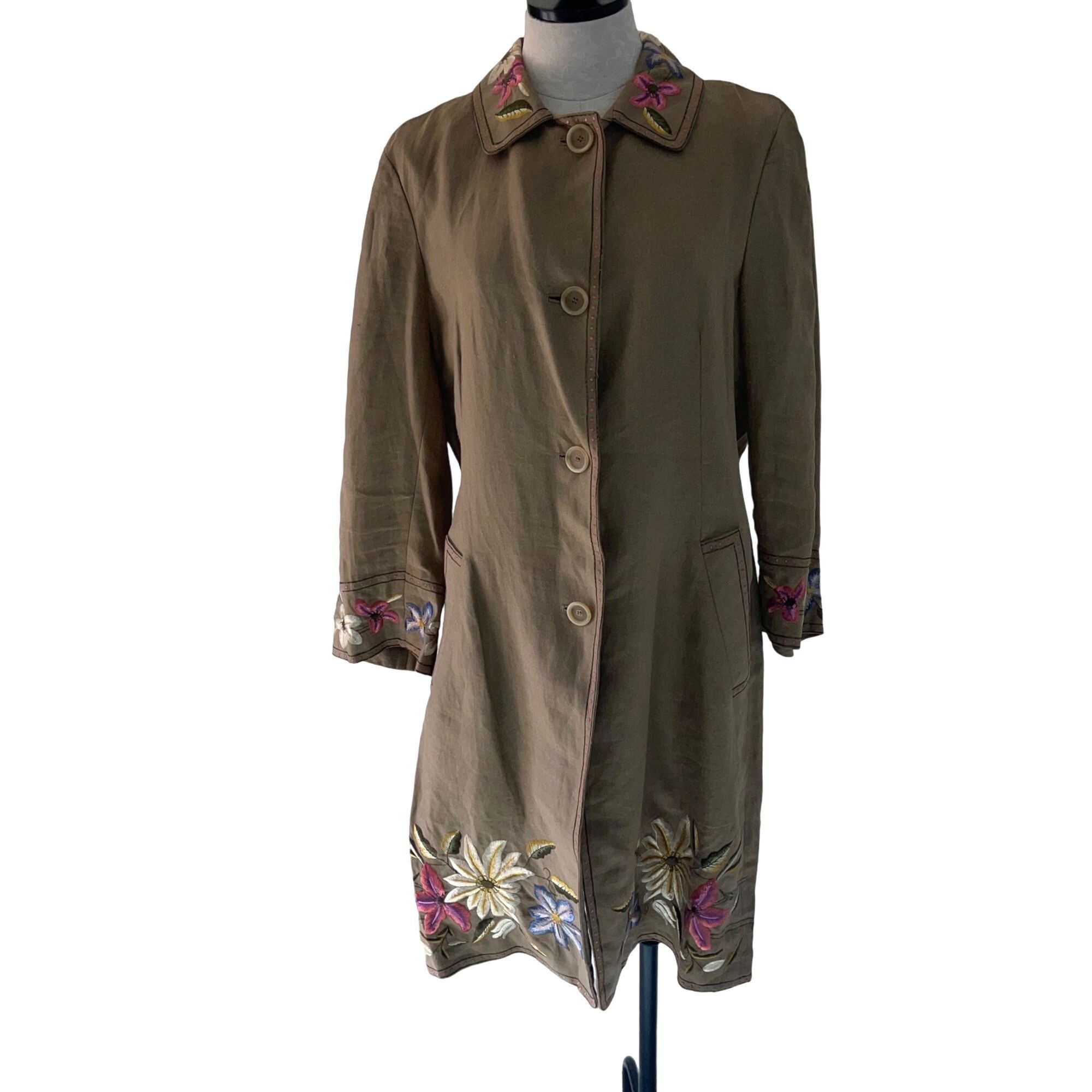DKNY Dkny Vintage Womens Duster Jacket Size 12 Tan Size XL / US 12-14 / IT 48-50 - 1 Thumbnail