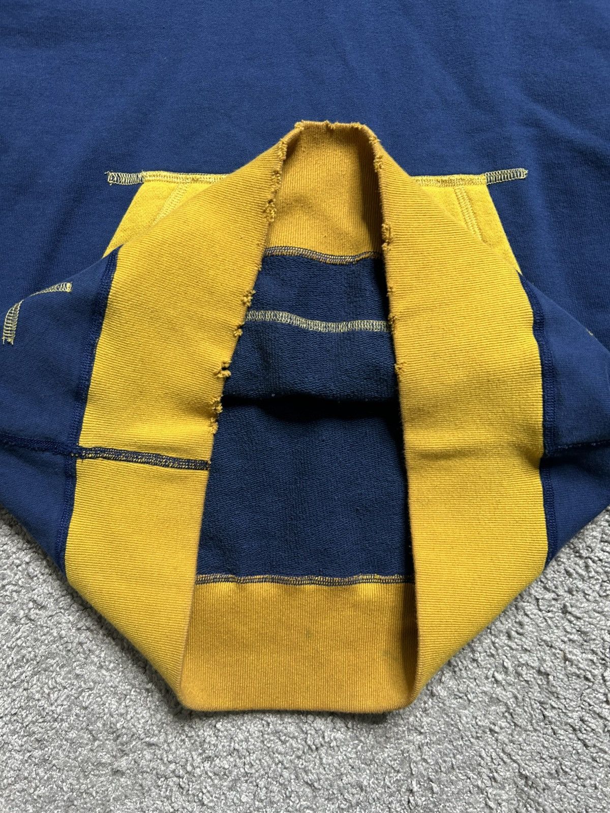 Samuel Zelig Samuel Zelig Sample Two Tone French Terry Hoodie Blue Yellow Size US L / EU 52-54 / 3 - 5 Thumbnail