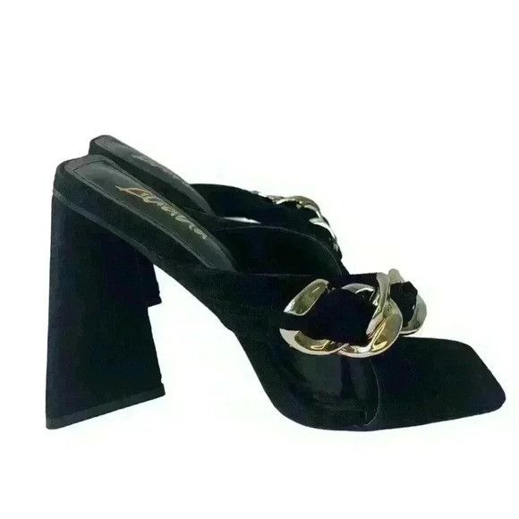 Other Black & Gold /High Heels Sandals / Size Us 8.5 Size US 8.5 / IT 38.5 - 1 Thumbnail