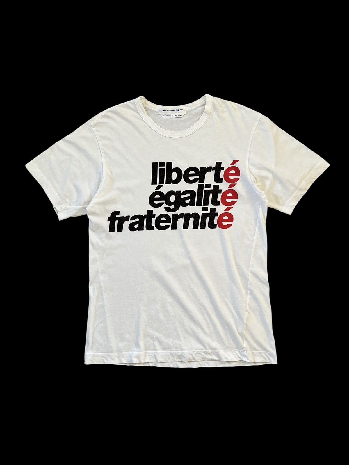 Comme des Garcons Comme des Garçons SS2004 Liberte French Word Tshirt Size US M / EU 48-50 / 2 - 1 Thumbnail