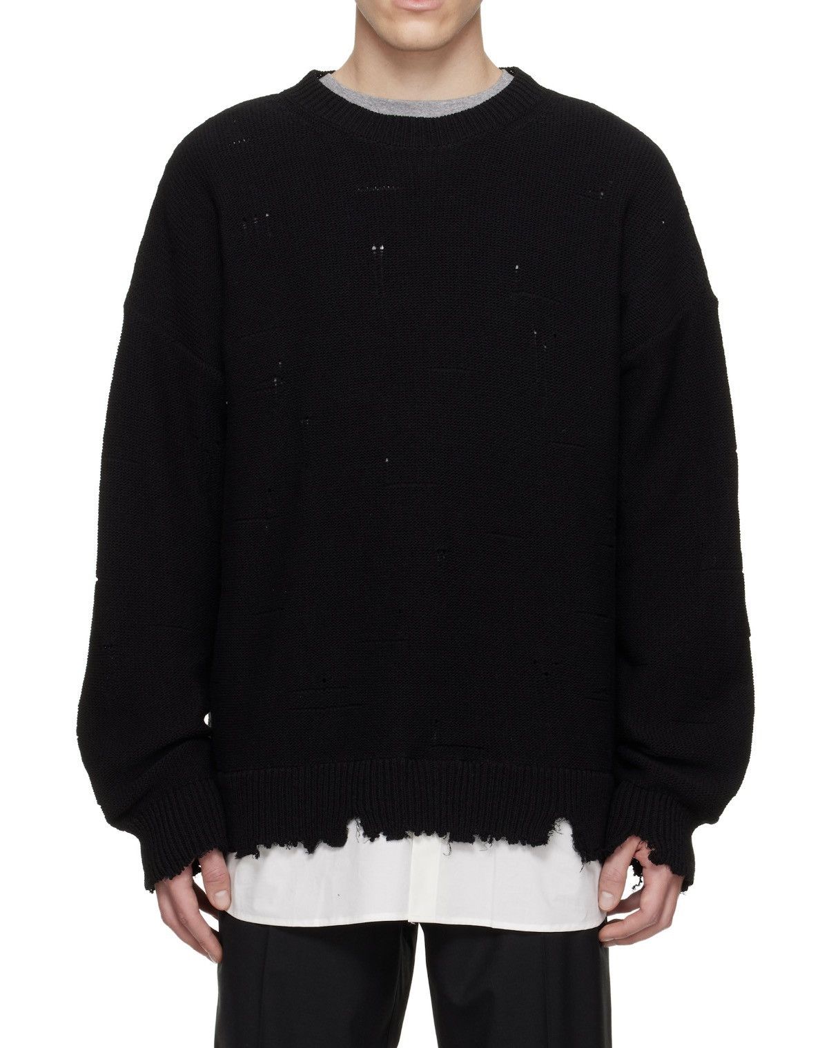 MM6 MM6 maison margiela hybrid distressed sweater Size US XL / EU 56 / 4 - 4 Thumbnail