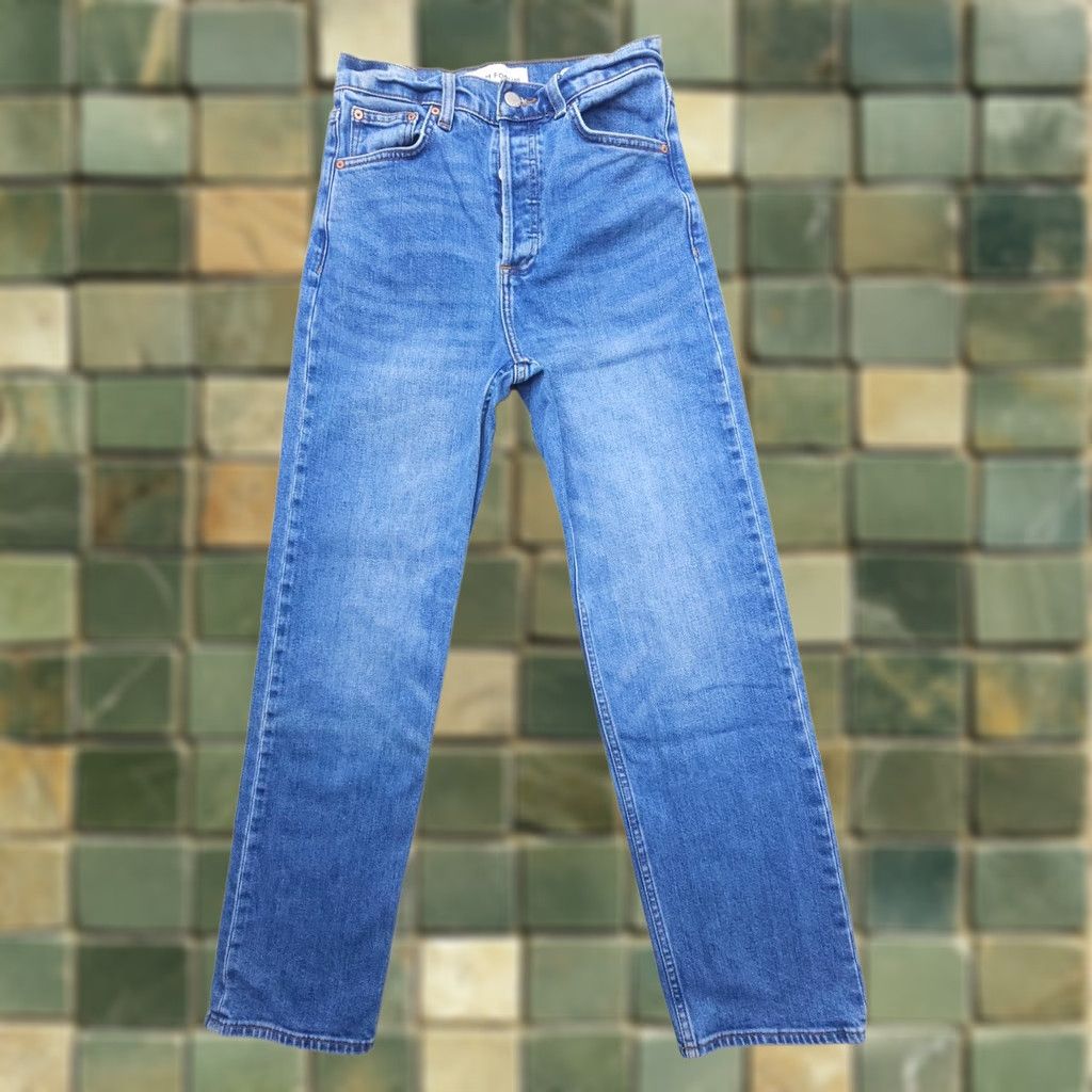 Aritzia Aritzia Jeans Arlo High Rise Straight 26x28 Blue Button Fly Denim Women's Jeans Size 26" / US 2 / IT 38 - 1 Thumbnail