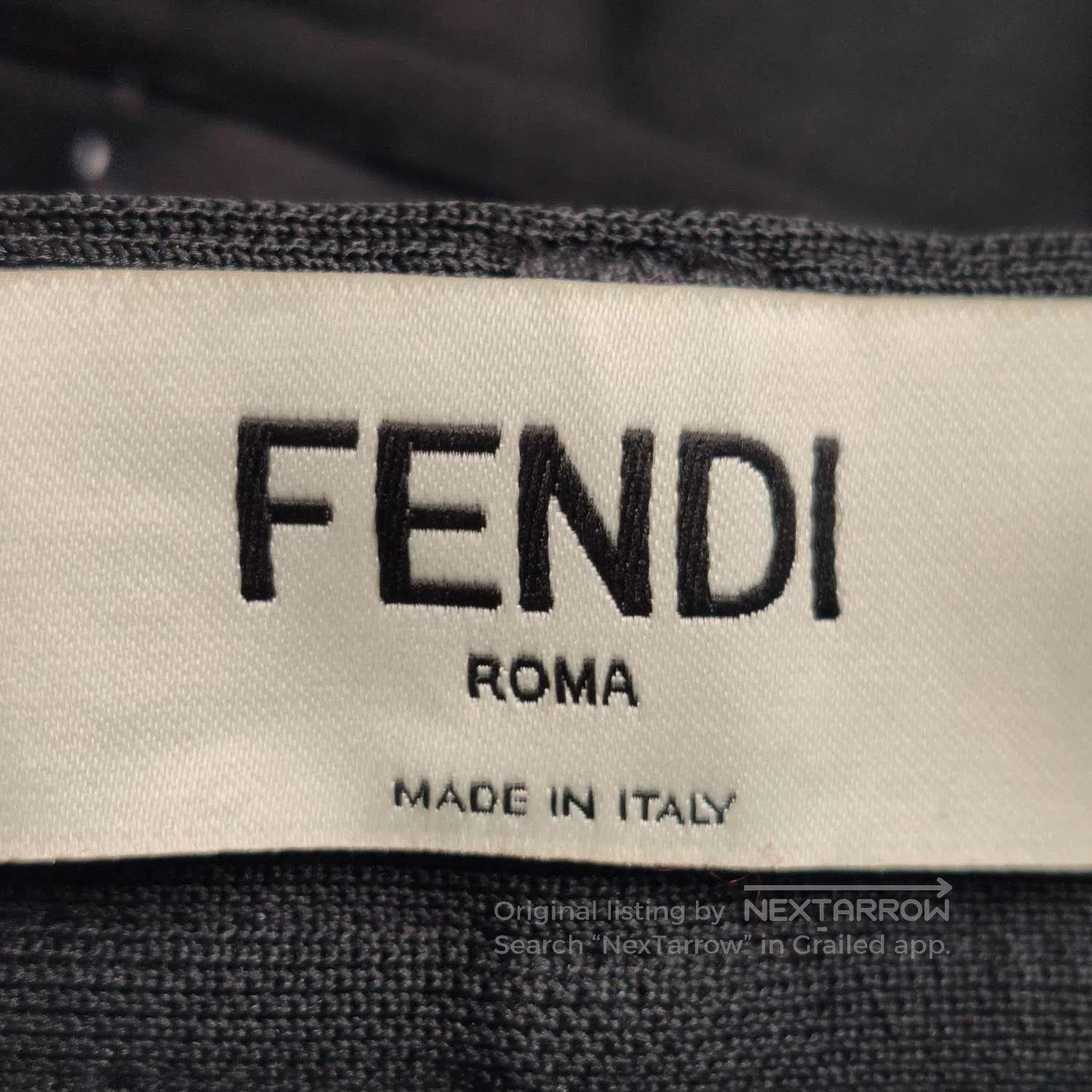 Fendi Fendi Black Double F Stripe Detail Pants Size 40. Size 39" - 2 Thumbnail