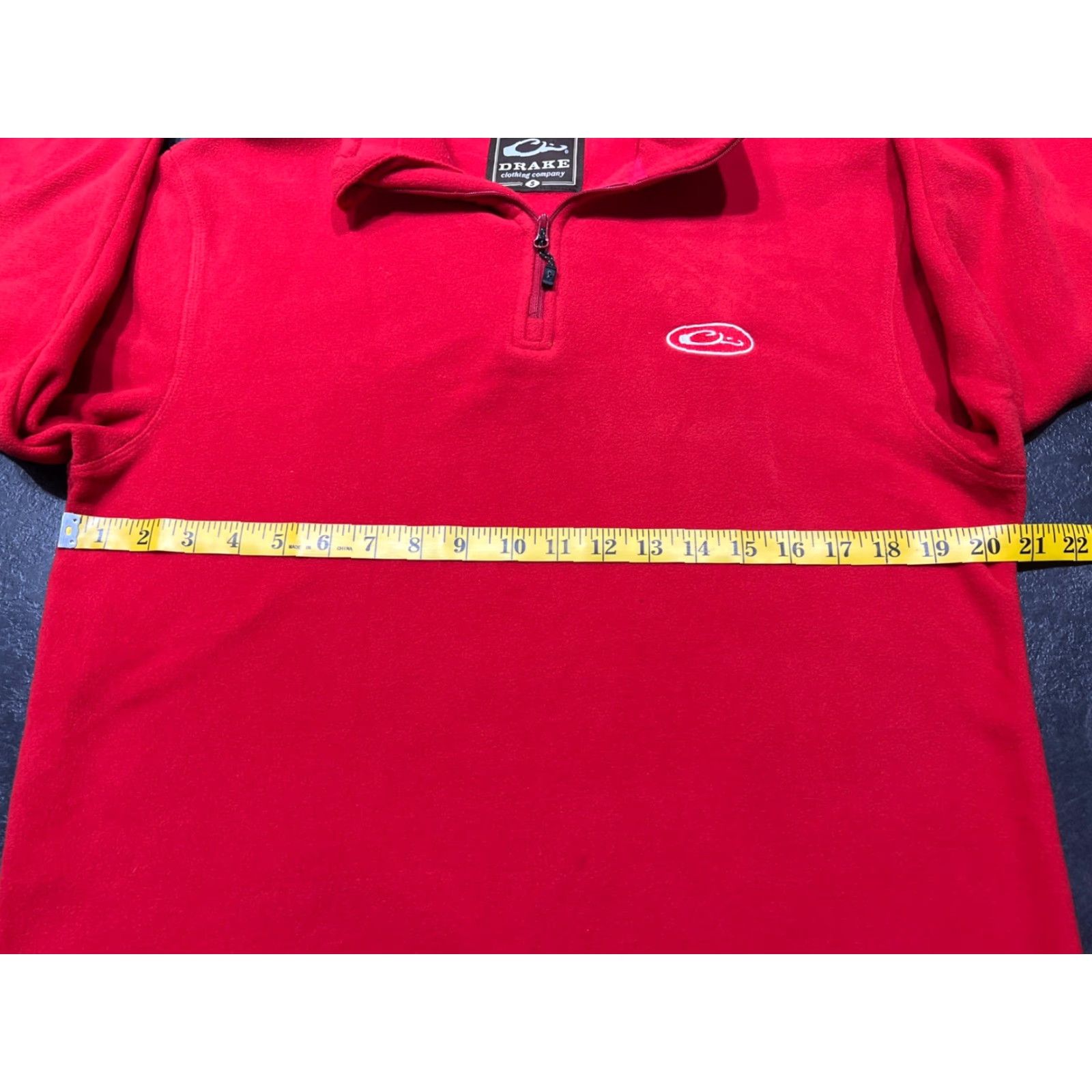 Vintage Drake Men's Fleece Sweater Large Red Pullover 1/4 Zip Outdoor Warm Jumper Size US S / EU 44-46 / 1 - 6 Thumbnail