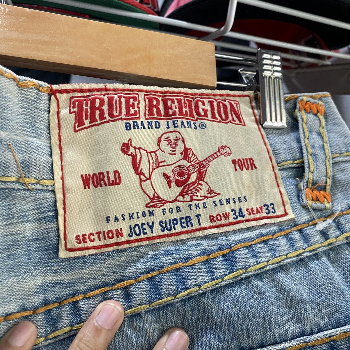 True Religion 2000s True Religion Joey Super T Bold Stitch Flared Jeans Size US 34 / EU 50 - 16 Thumbnail