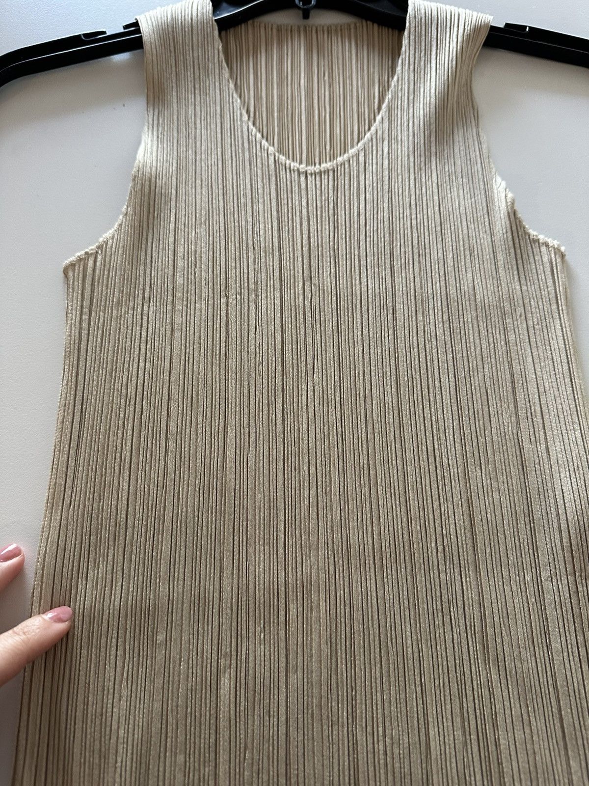 Pleats Please Issey Miyake Issey Miyake Tan Pleats Please Mini Dress Minimalist Japan Size ONE SIZE - 7 Thumbnail