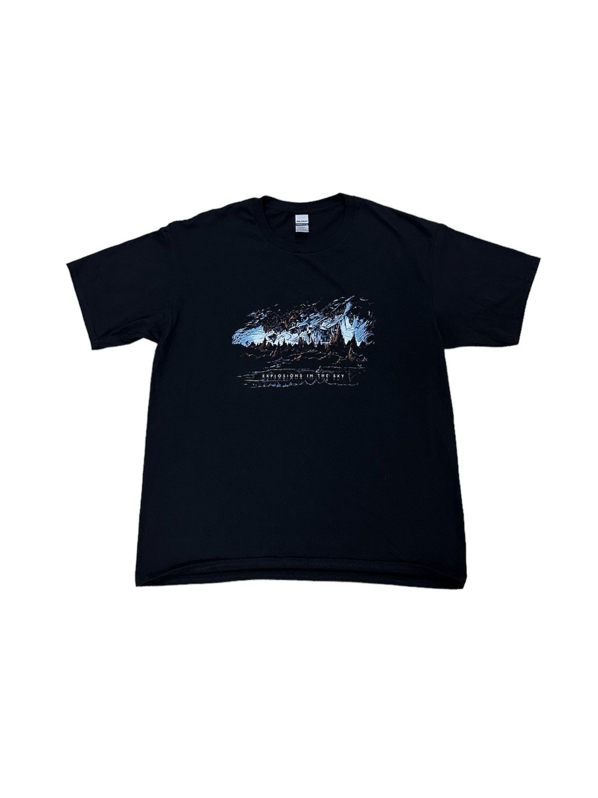 image of Band Tees x Rock T Shirt Explosions In The Sky Post Rock Band Tee in Black, Men's (Size XL)