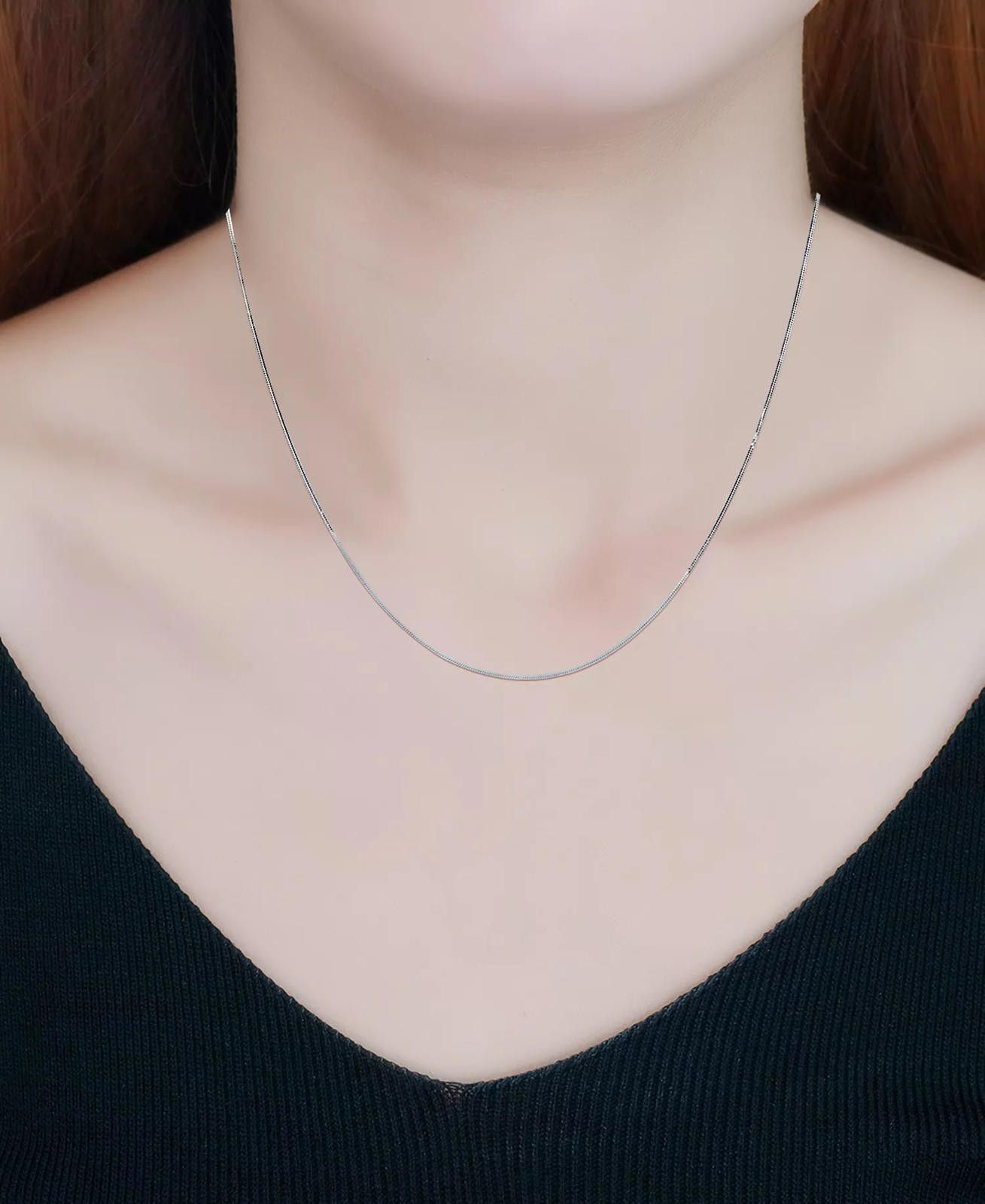 Giani Bernini Giani Bernini Box Link 18" Chain Necklace in Sterling Silver Size ONE SIZE - 5 Thumbnail