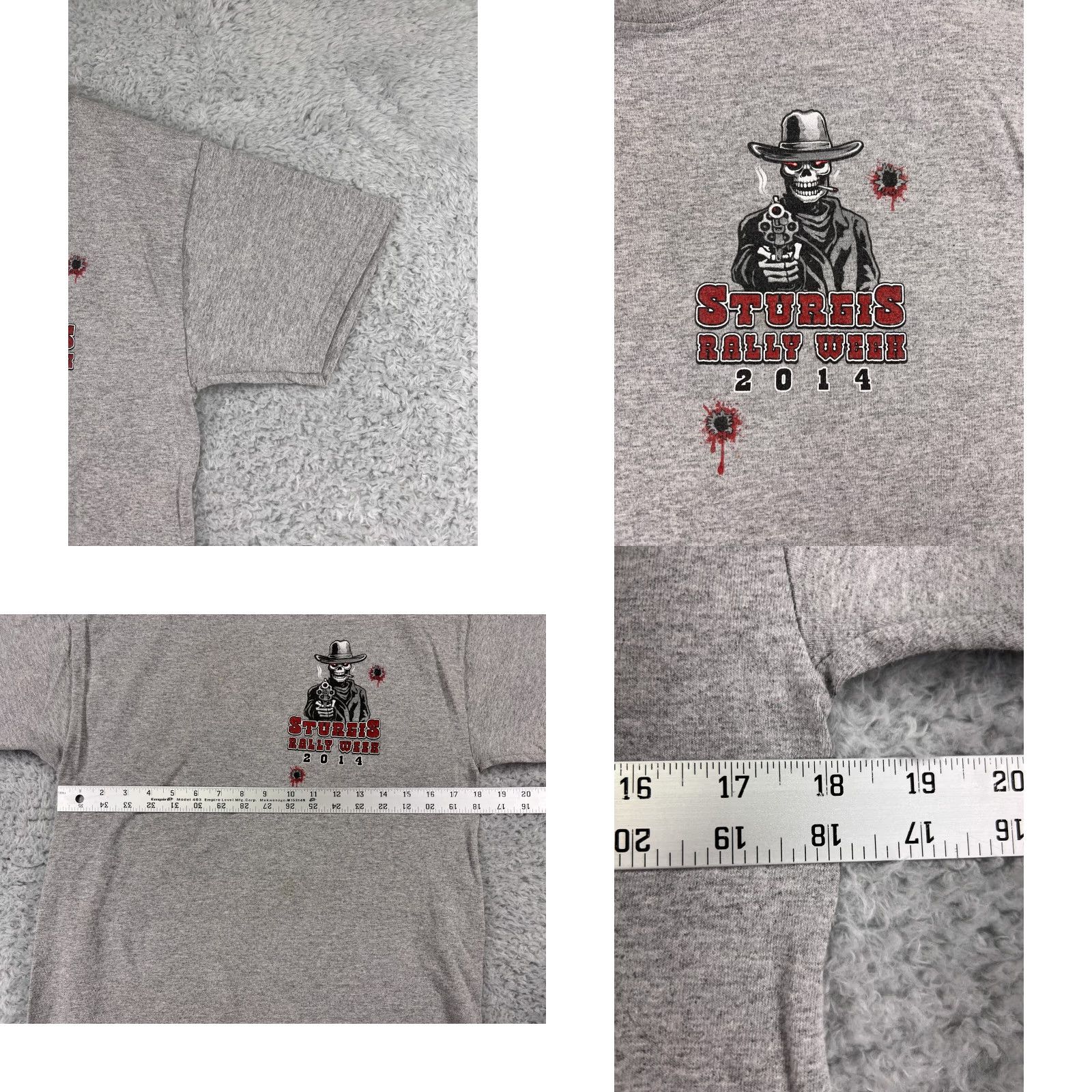 Vintage Sturgis Shirt Womens Medium Gray Black Hills Rally 2014 74th Cotton Blend Logo Tee American Motorcycle Womens M Gray 2014 Rally Size M / US 6-8 / IT 42-44 - 8 Thumbnail