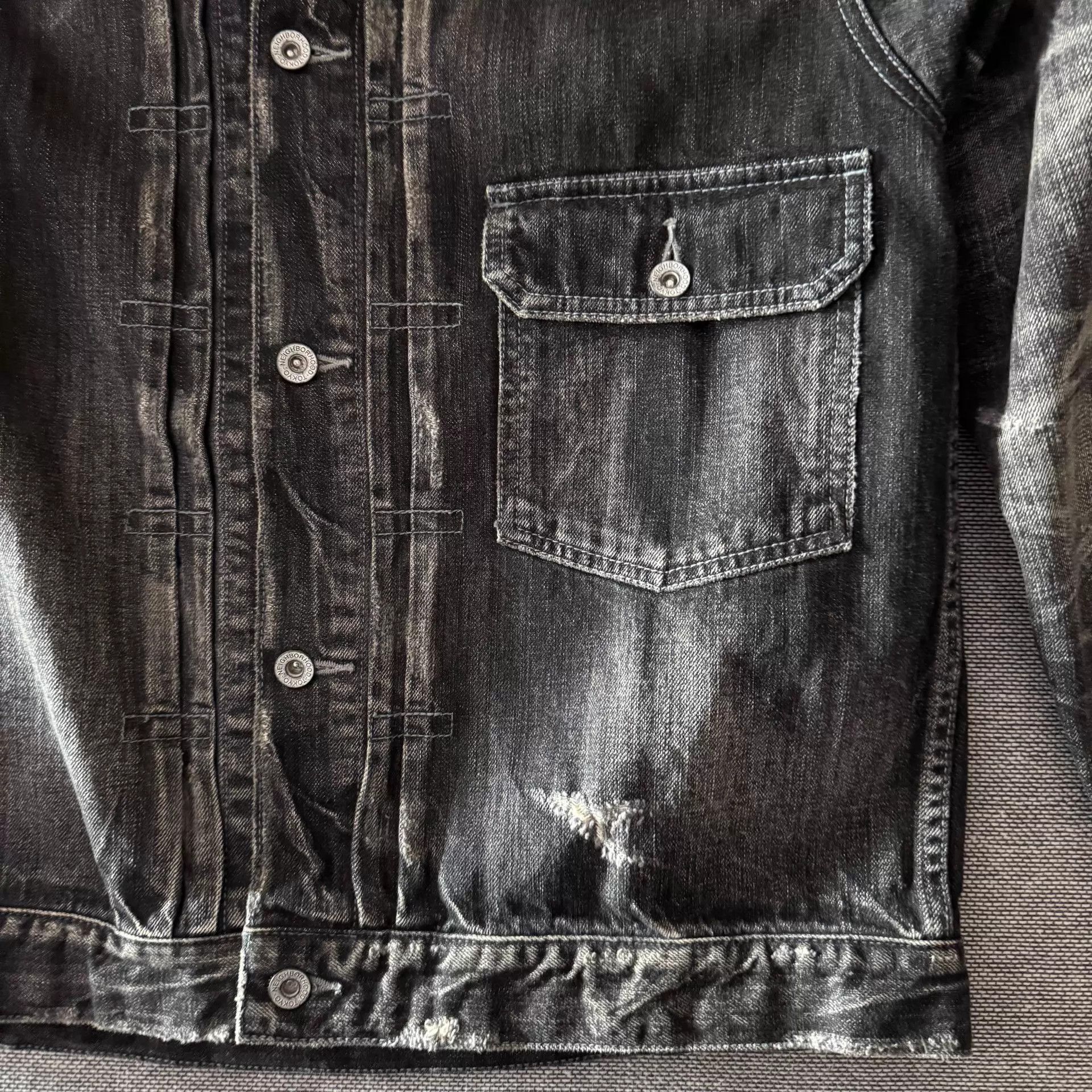 Neighborhood Neighborhood 21ss Stockman Black Washed Denim Jacket L Size US L / EU 52-54 / 3 - 4 Thumbnail