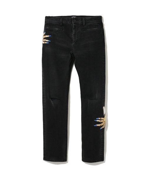 image of Undercover 2023 Aw "komische" Hand Denim Pants in Black, Men's (Size 28)
