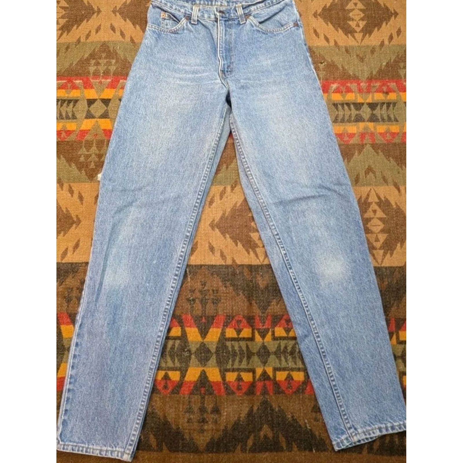 Levi's VINTAGE Levi's Orange Tab Denim Jeans 29x32 Made In USA Light Wash Mens Size US 29 - 3 Thumbnail