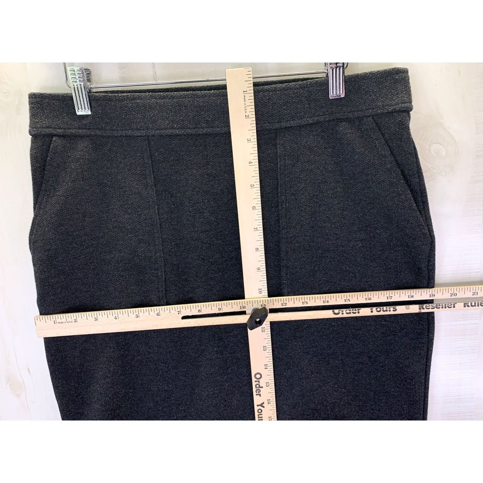 Loft Loft Gray Stretch Pocket Front Straight Skirt Womens Medium NWT-11228 Size 32" / US 10 / IT 46 - 4 Thumbnail