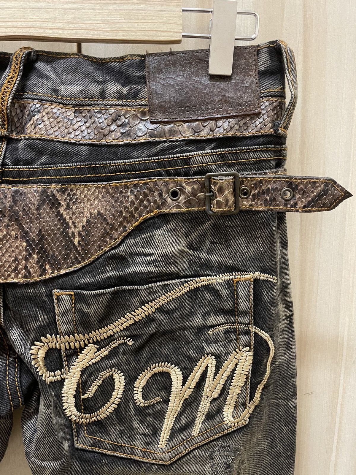 Tornado Mart Tornado Mart Phyton Skin Flare Jeans Size 31" - 7 Thumbnail