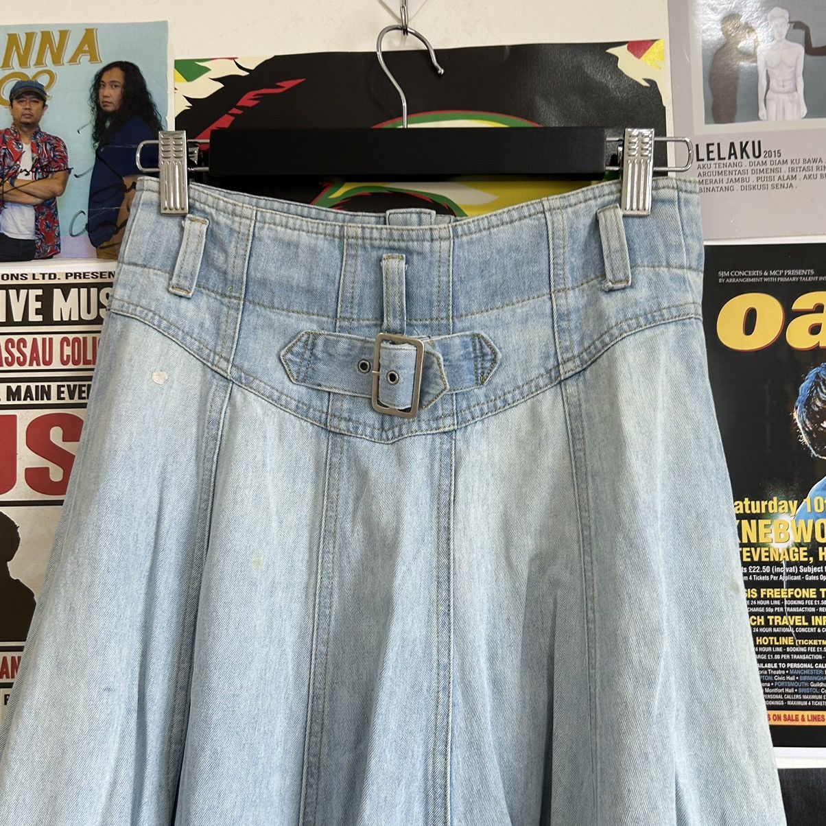 Vintage Vintage Valman Washed Blue Denim Skirt Size 27" / US 4 / IT 40 - 8 Thumbnail