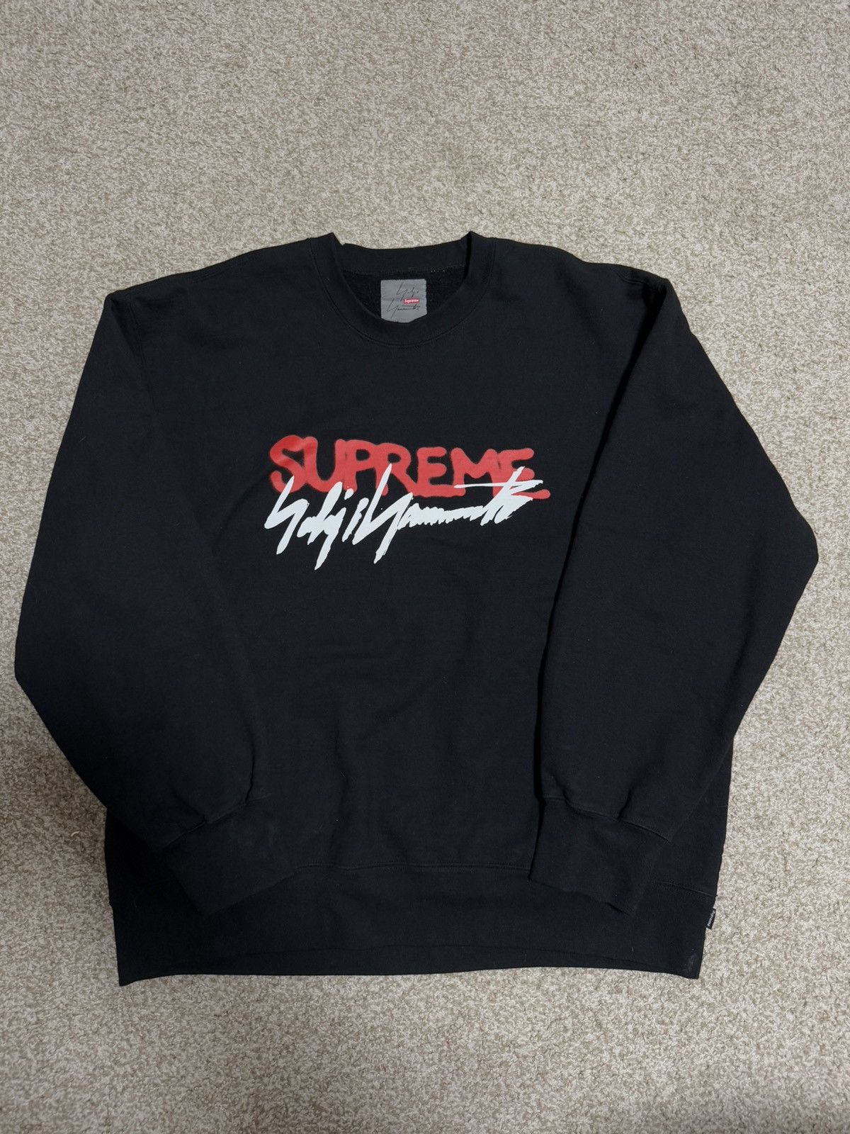 Supreme Yohji Yamamoto Crewneck Black | Grailed
